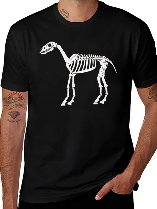 Horse Skeleton Graphic Tee - Black T-Shirt