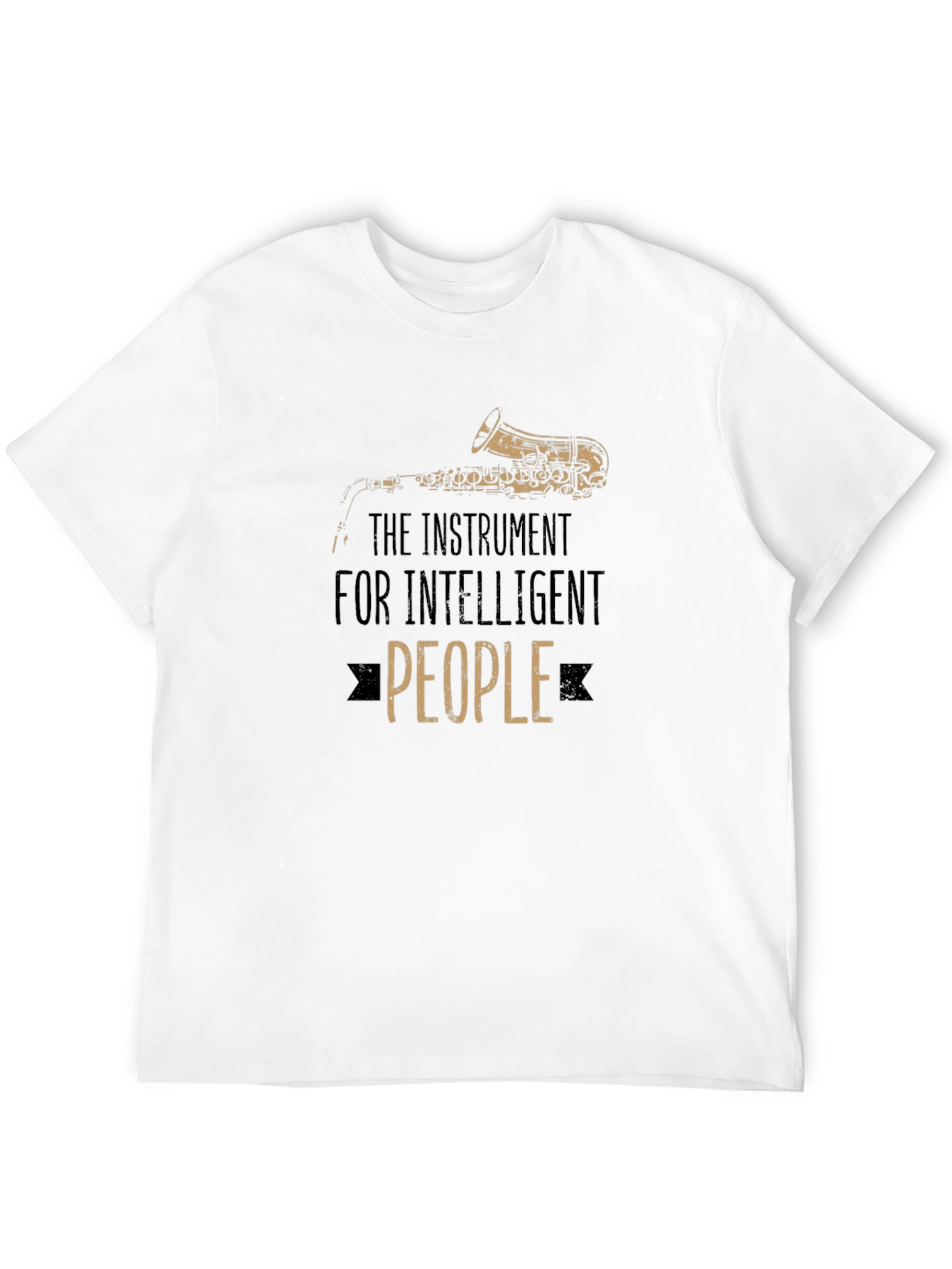 Intelligent People Saxophone Black T-Shirt