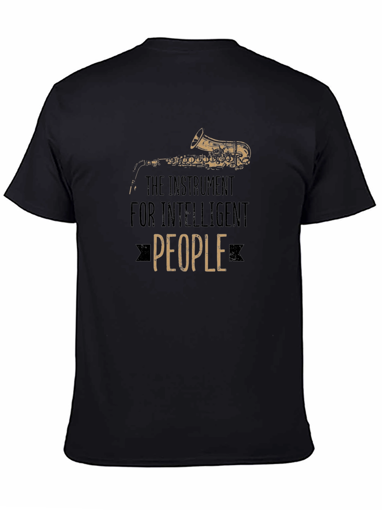 Intelligent People Saxophone Black T-Shirt