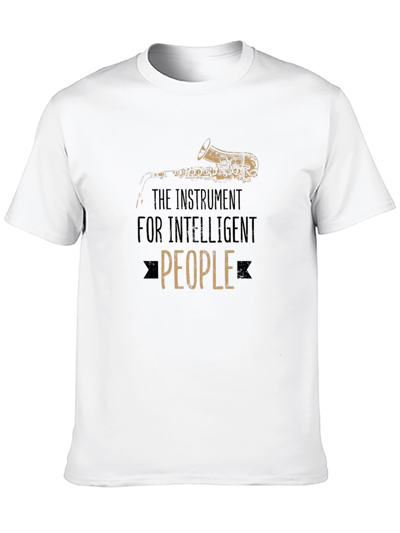 Intelligent People Saxophone Black T-Shirt