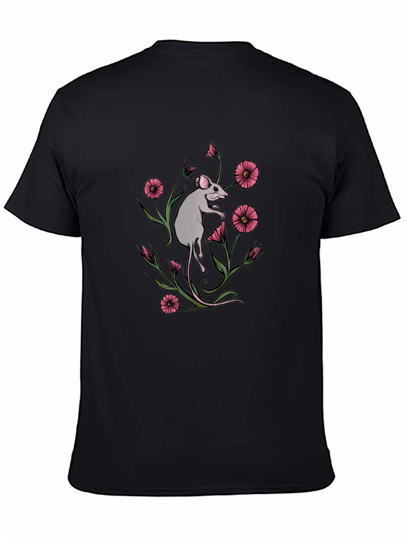 Mouse and Flower Graphic Tee