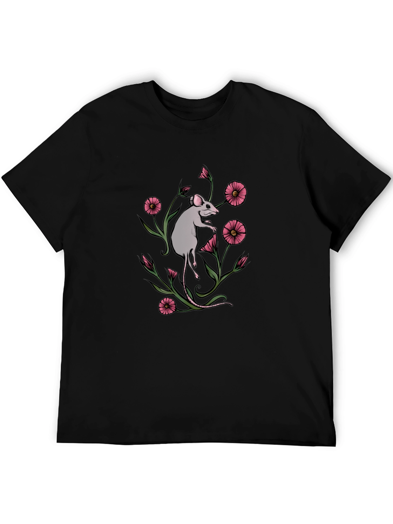 Mouse and Flower Graphic Tee