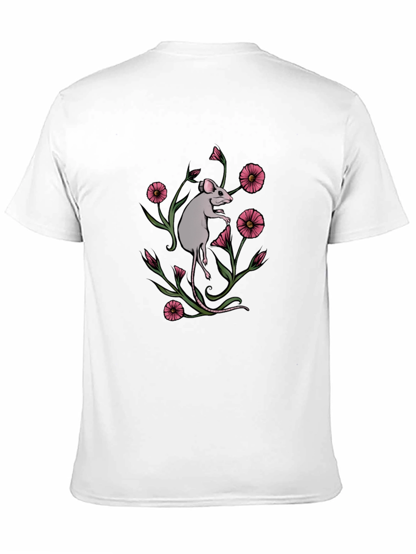 Mouse and Flower Graphic Tee