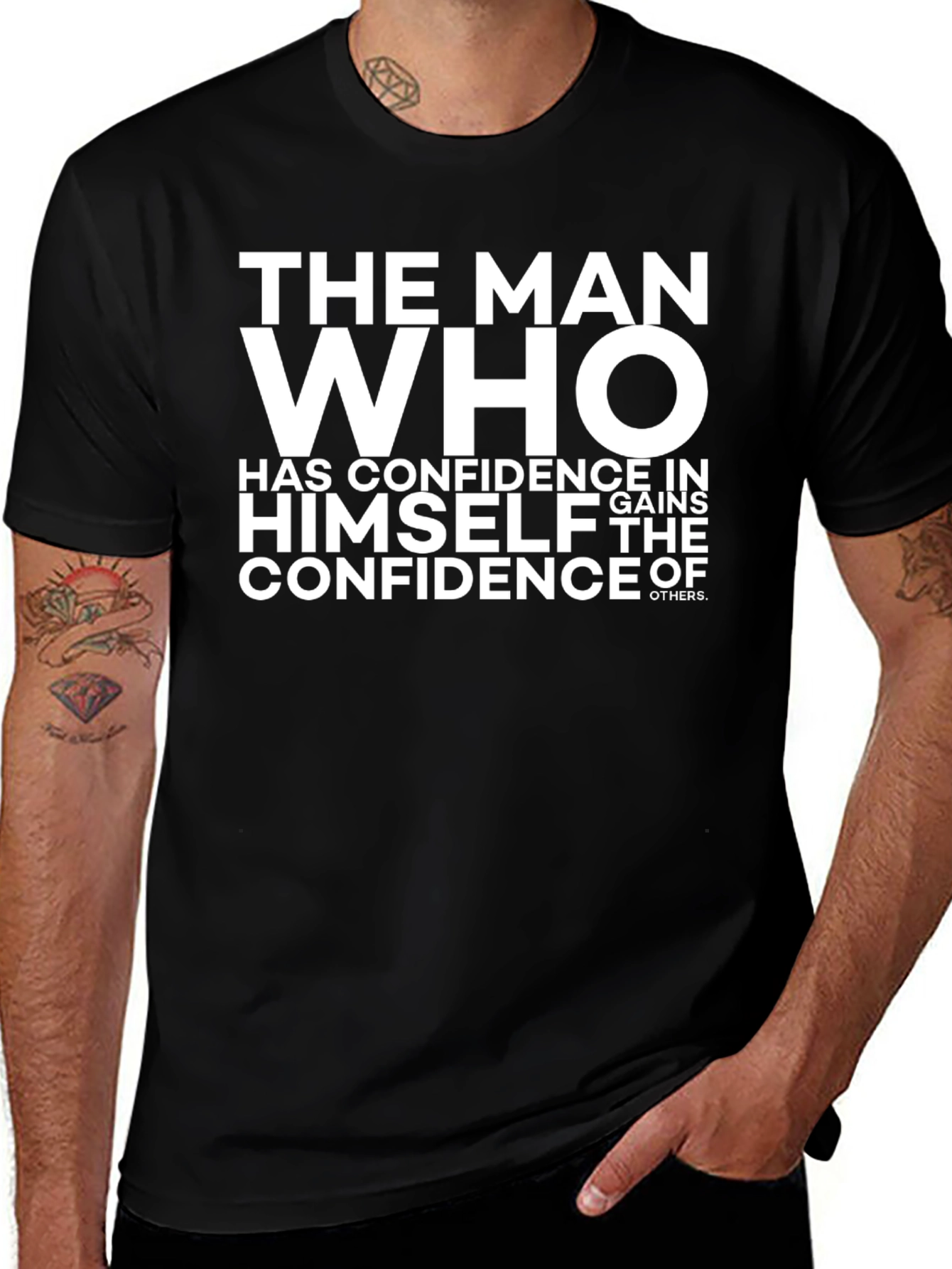 Confident Man Black T-Shirt