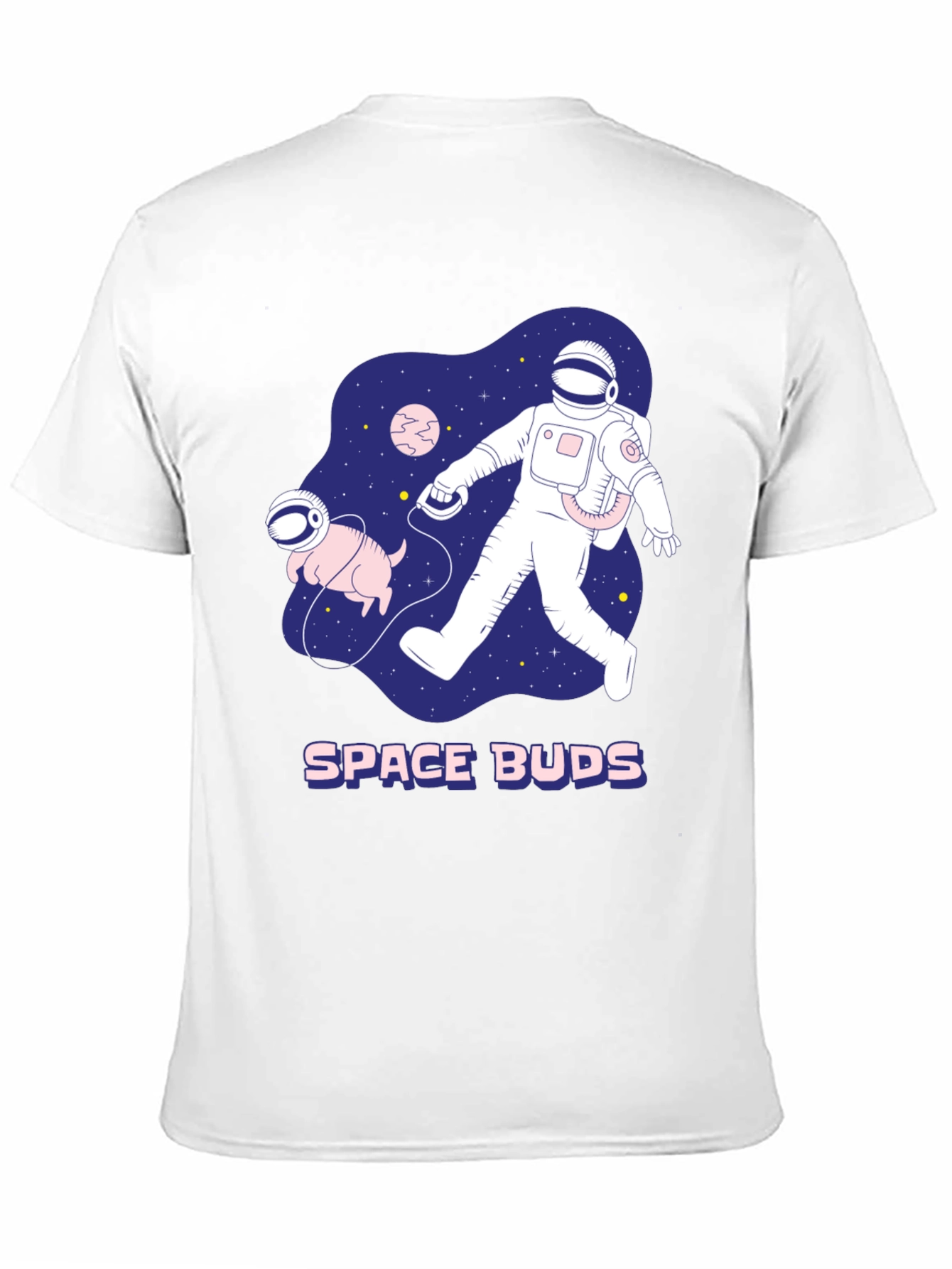 Space Buds Graphic T-Shirt - Astronaut and Dog