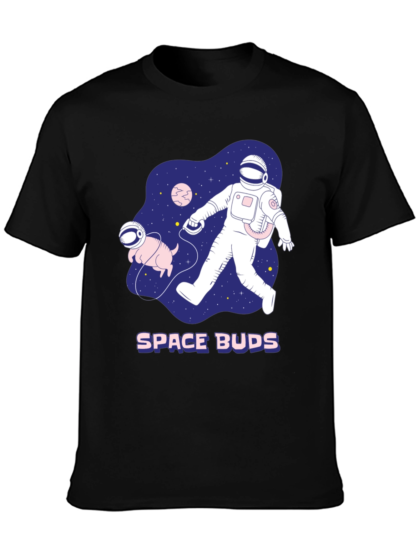 Space Buds Graphic T-Shirt - Astronaut and Dog