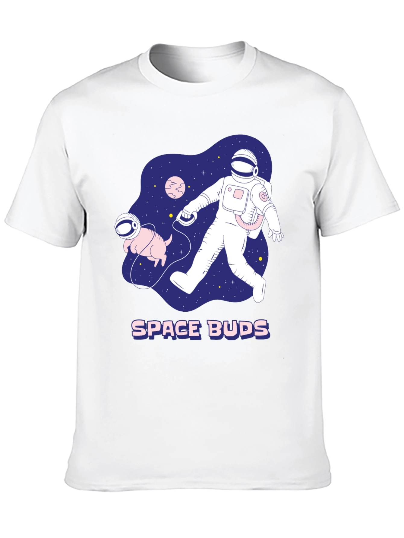 Space Buds Graphic T-Shirt - Astronaut and Dog