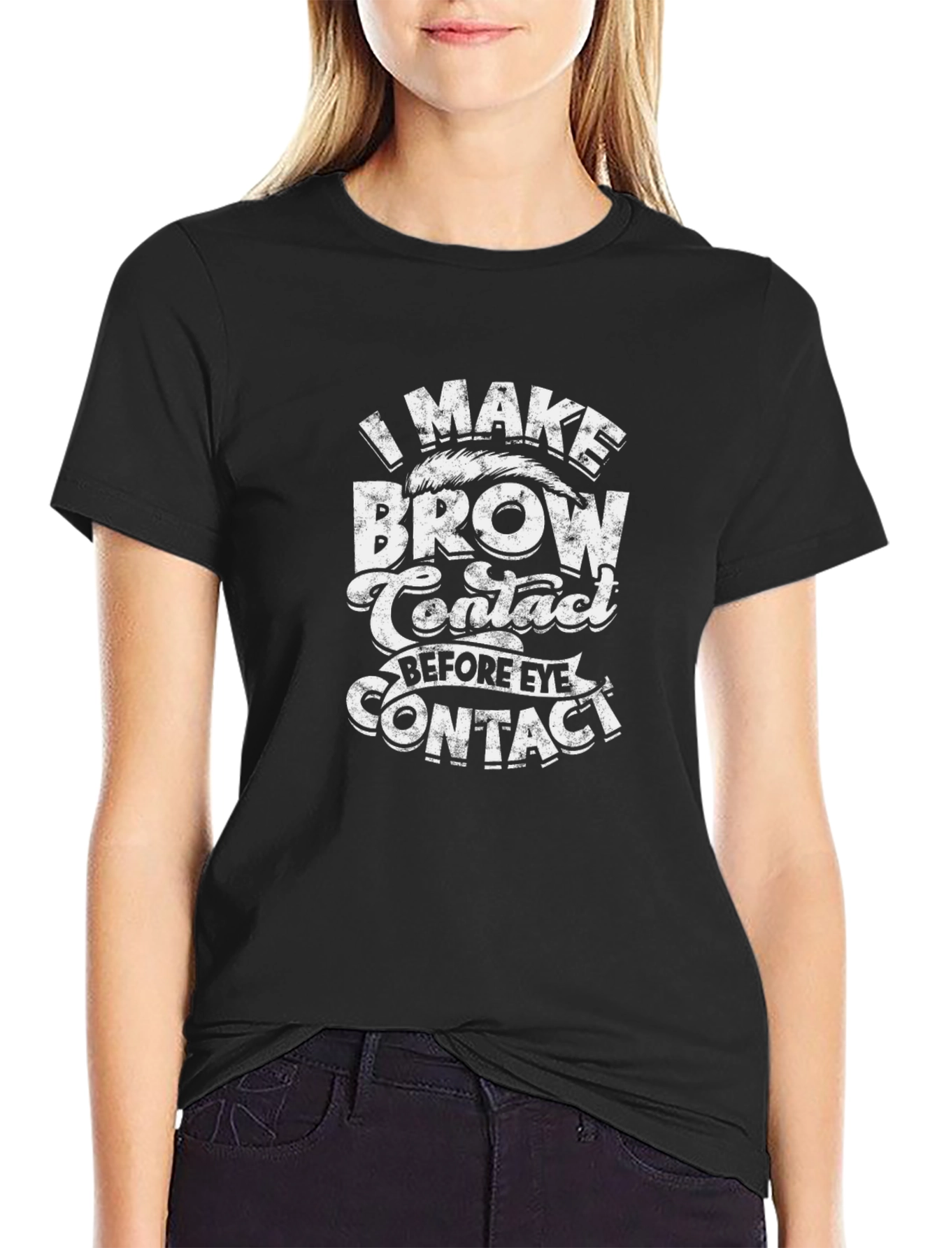 Funny Brow Contact Graphic Tee