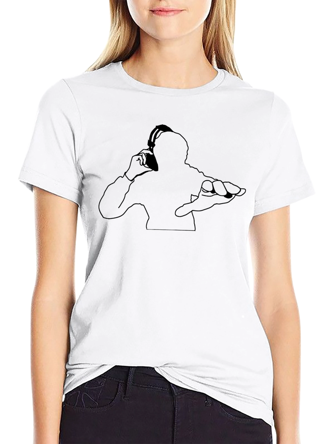 DJ Silhouette Black T-Shirt - Modern Music Lovers Tee