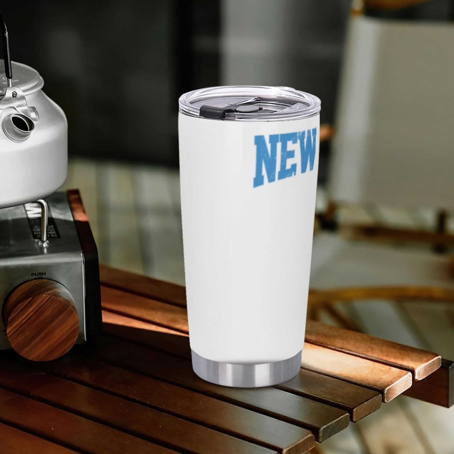 Trendy Insulated Travel Tumbler - Stainless Steel Graphic Design Drinkware