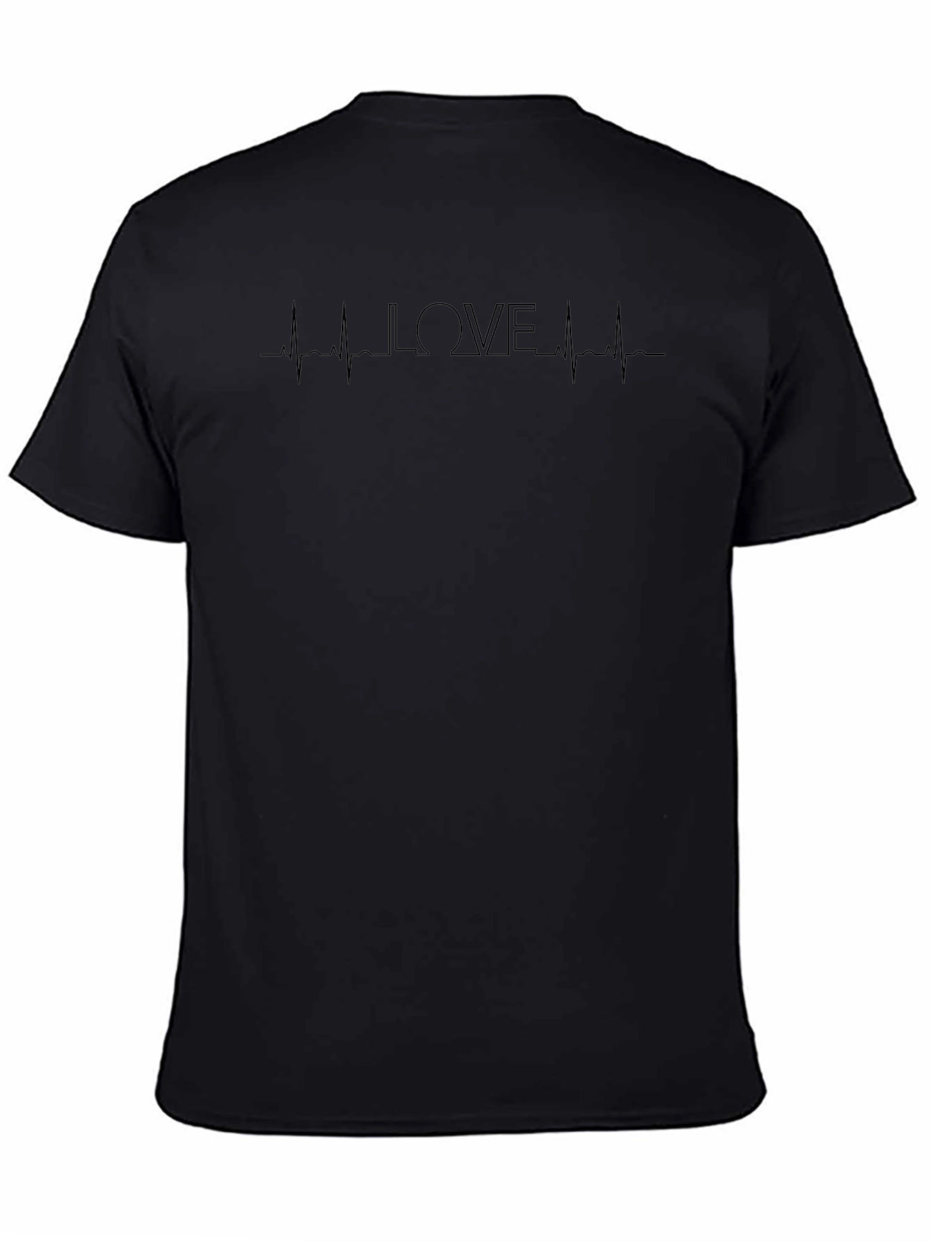 LOVE Heartbeat Graphic Tee - Stylish Black T-Shirt