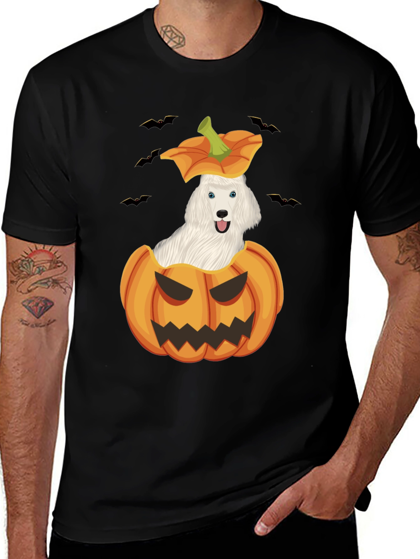Dog in Pumpkin Halloween T-Shirt
