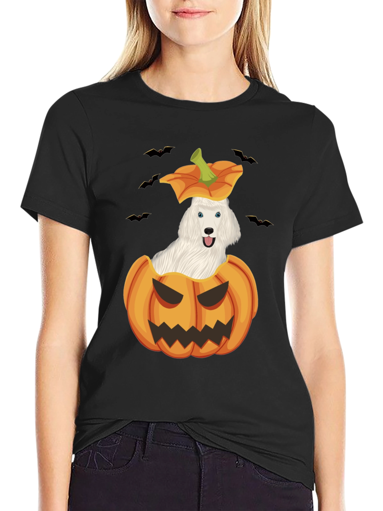Dog in Pumpkin Halloween T-Shirt