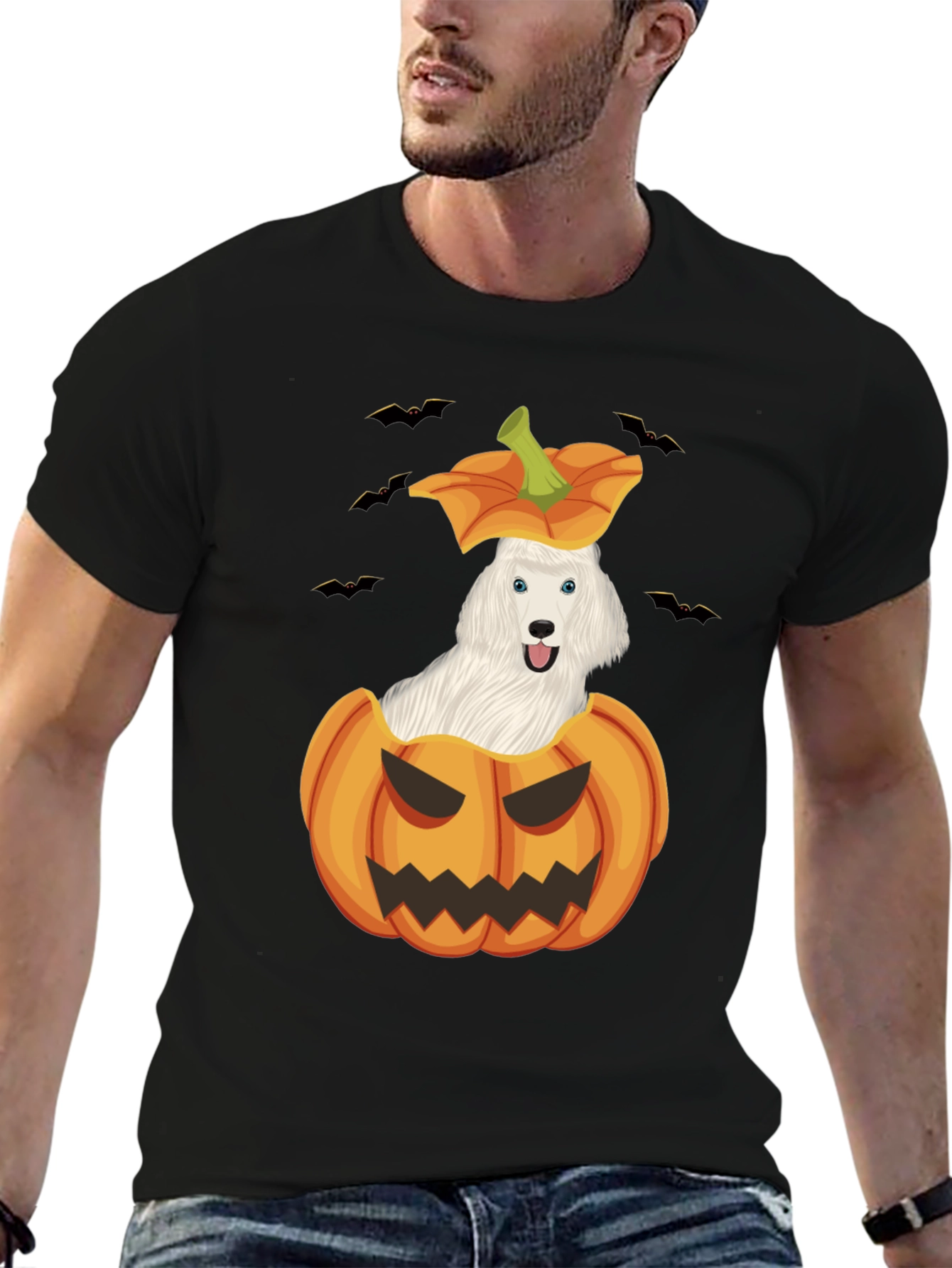Dog in Pumpkin Halloween T-Shirt