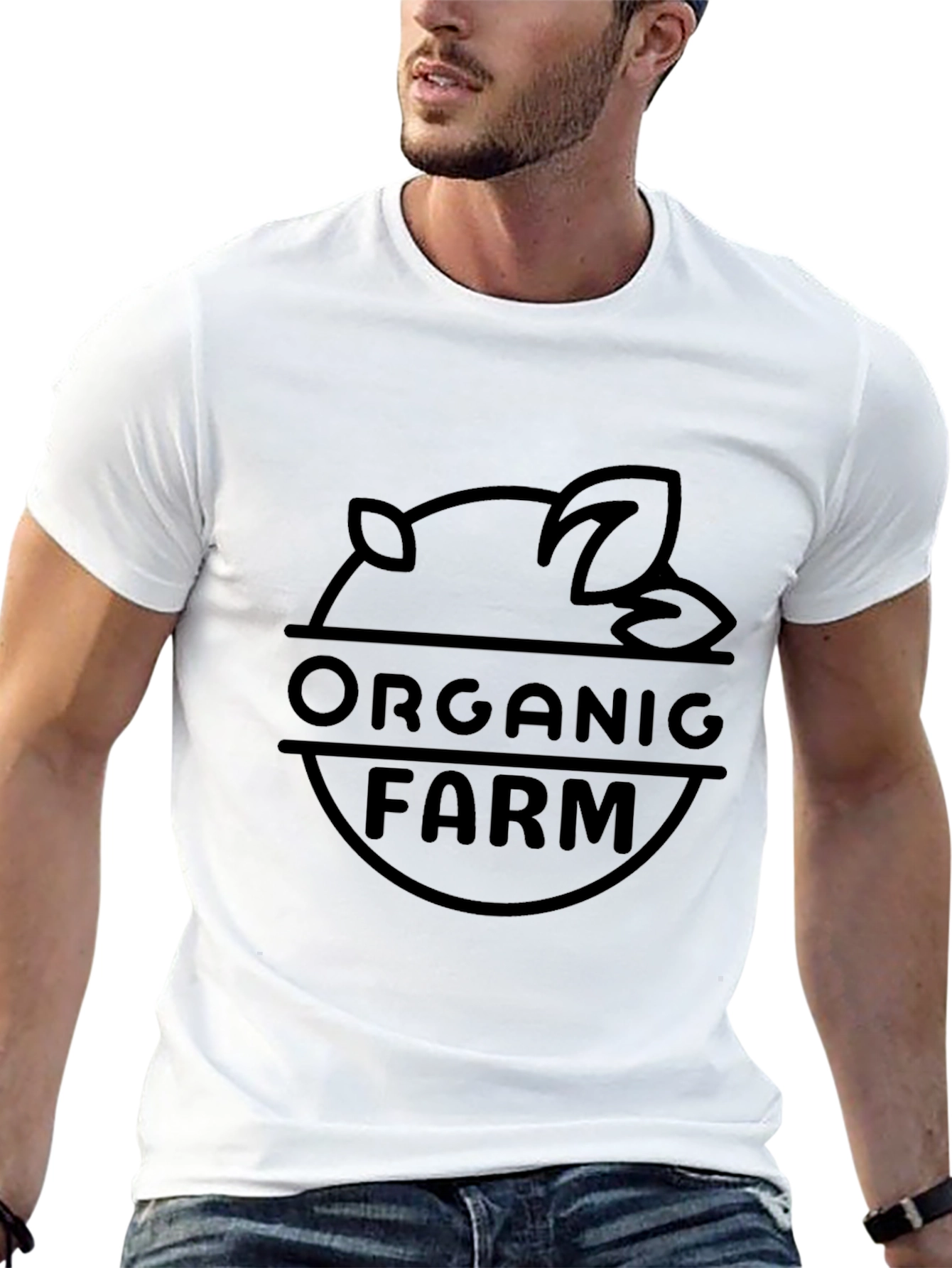 Organic Farm Graphic T-Shirt - Black