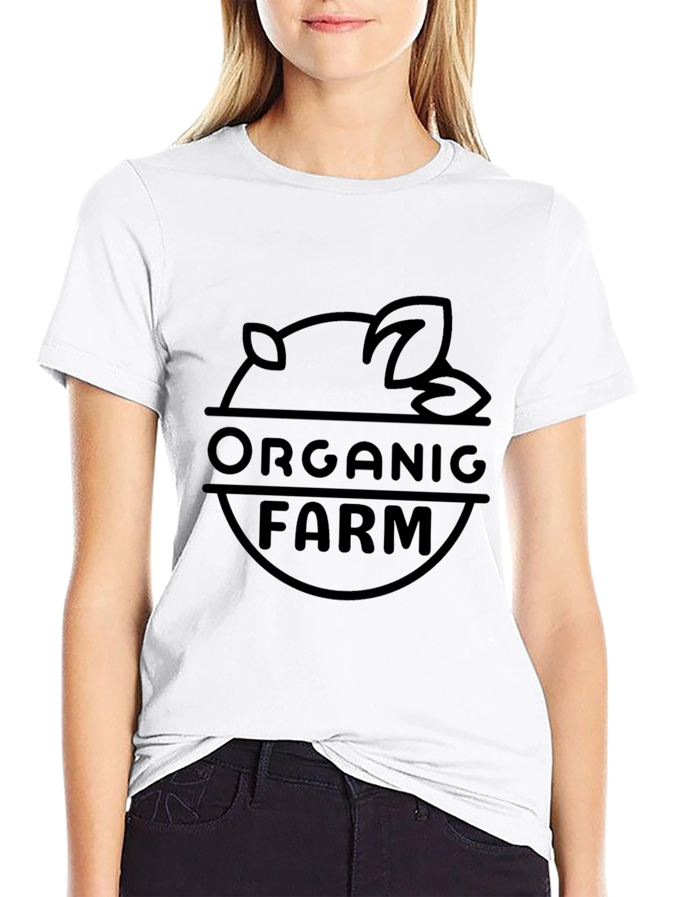Organic Farm Graphic T-Shirt - Black