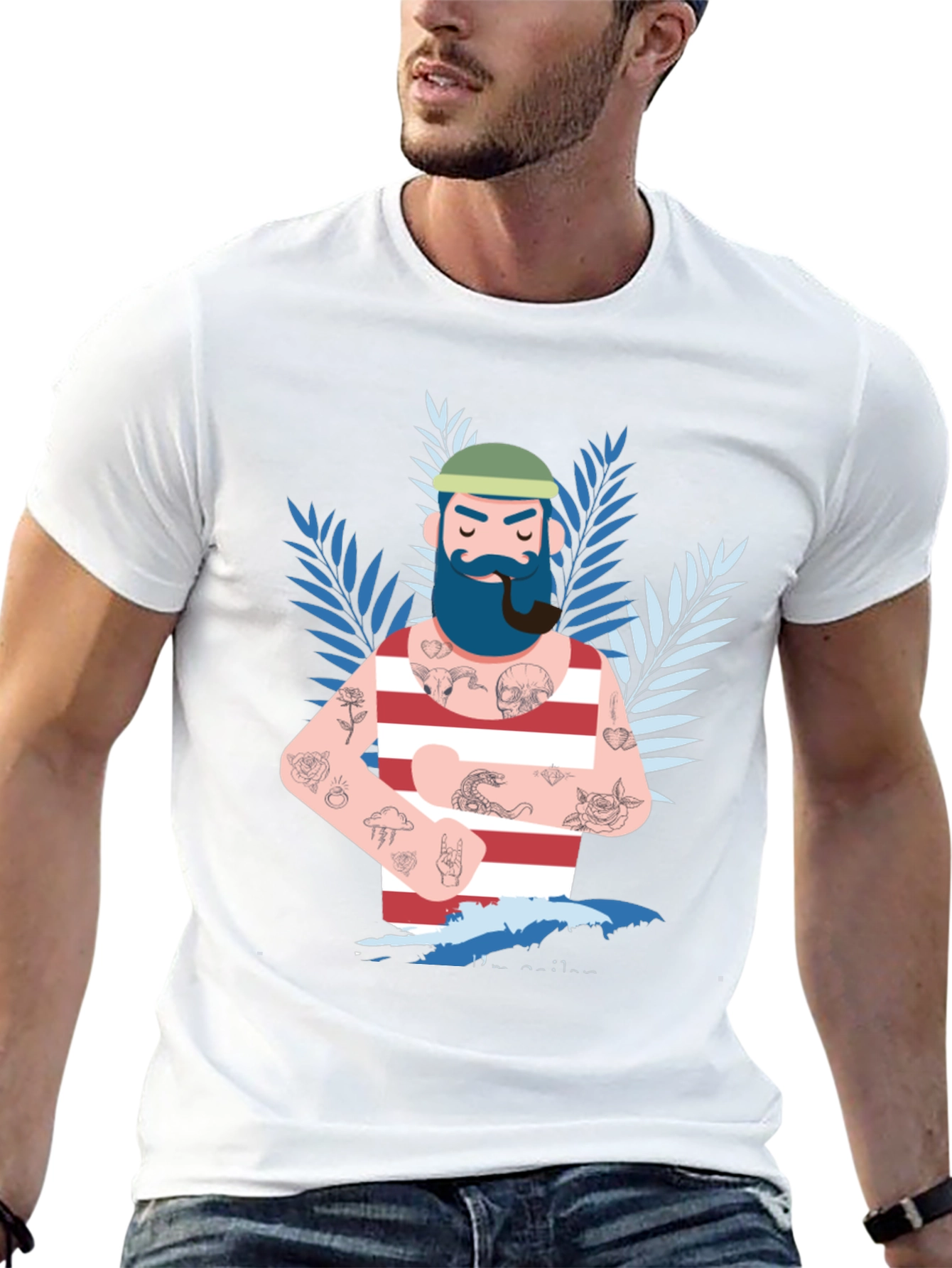 Nautical Sailor Tattoo T-Shirt - Bold Graphic Tee