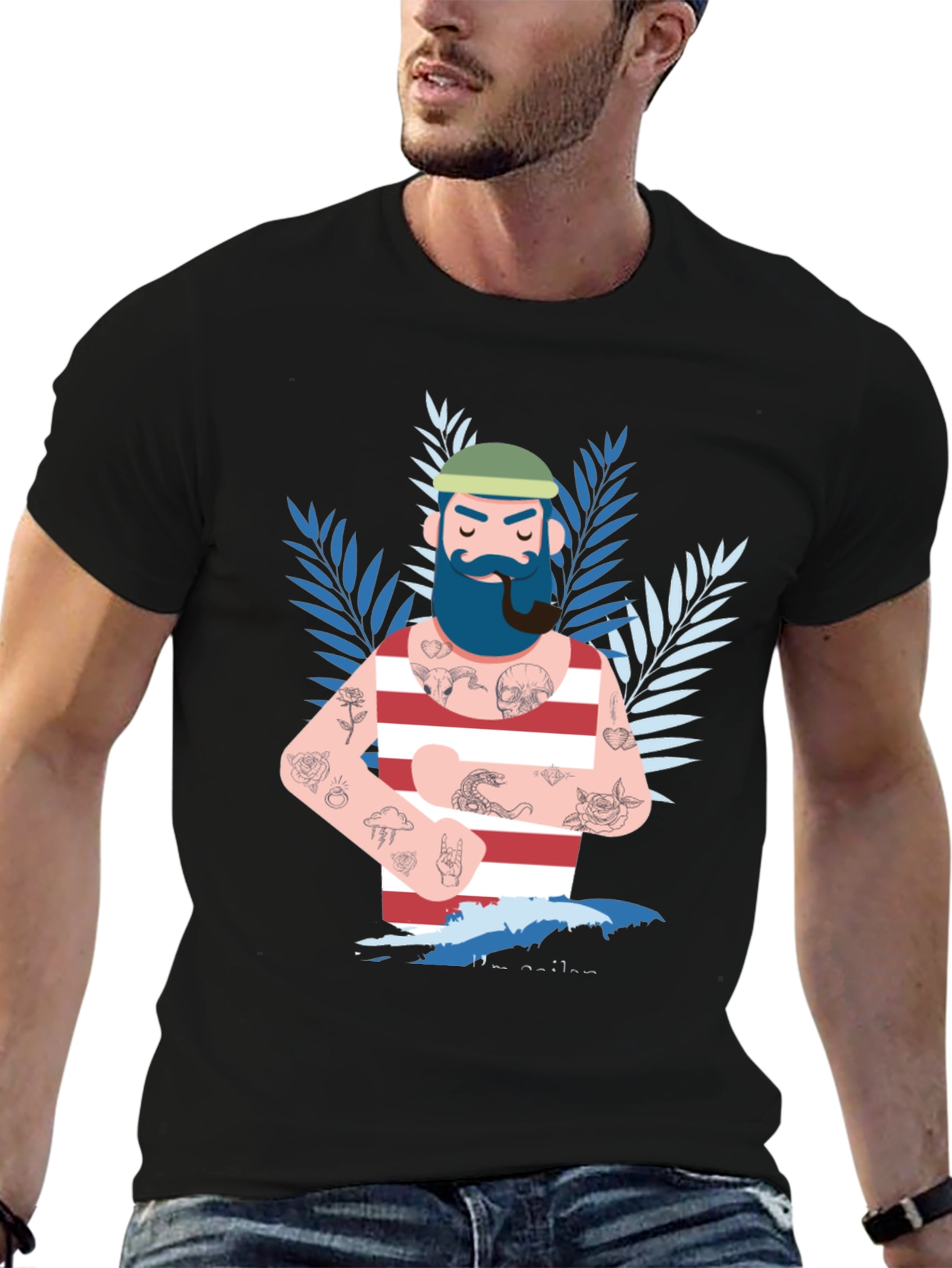 Nautical Sailor Tattoo T-Shirt - Bold Graphic Tee
