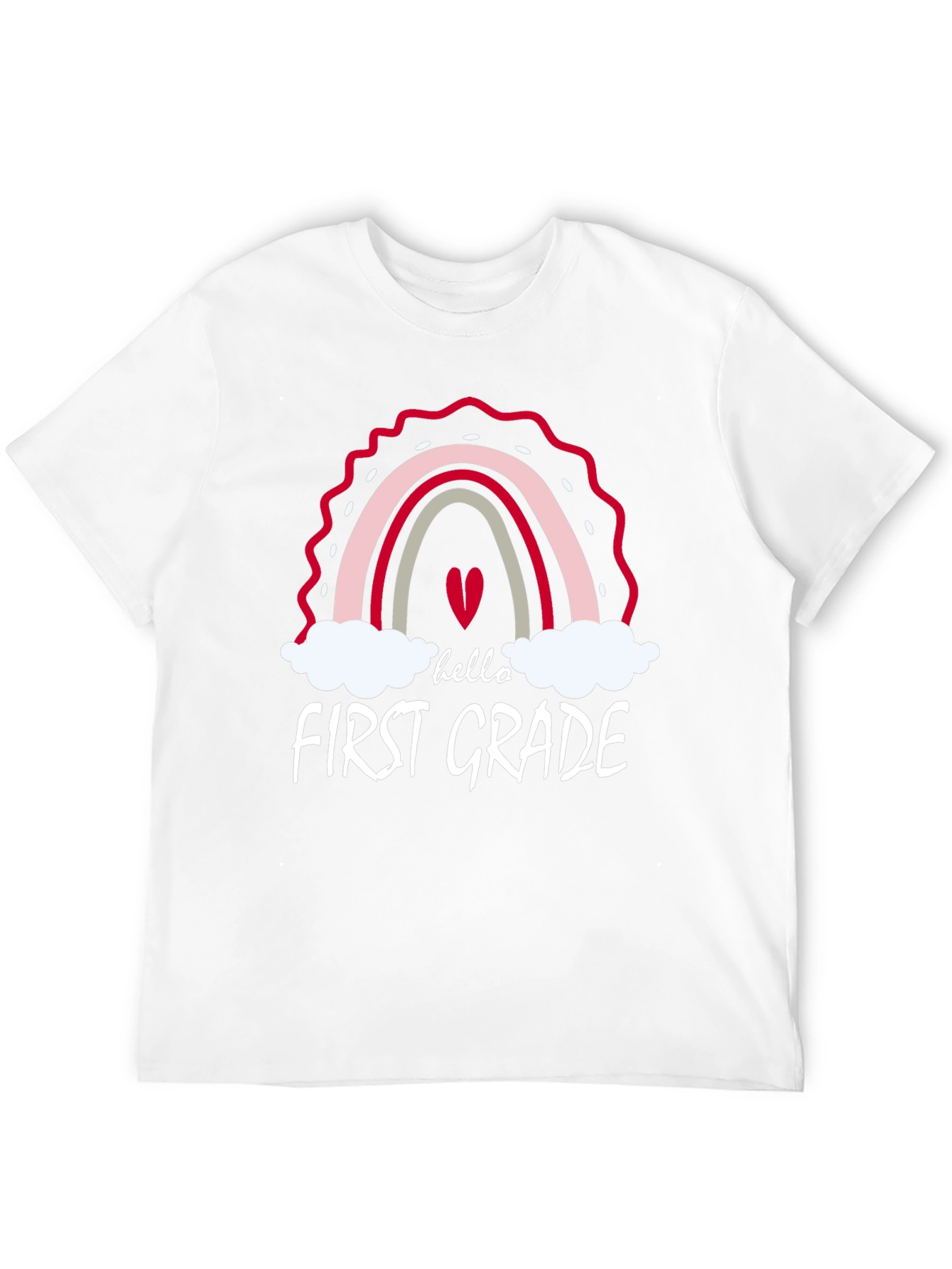 Hello First Grade Teacher Rainbow T-Shirt