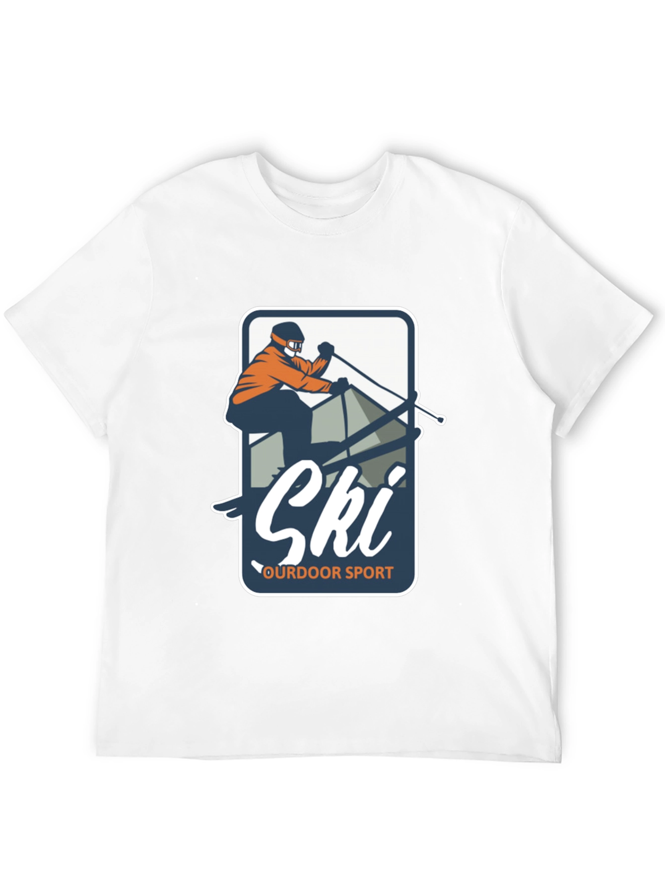 Mens Ski Outdoor Sport T-Shirt