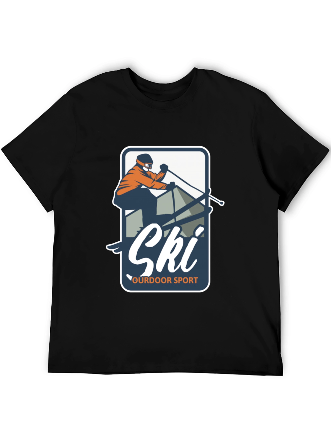 Mens Ski Outdoor Sport T-Shirt