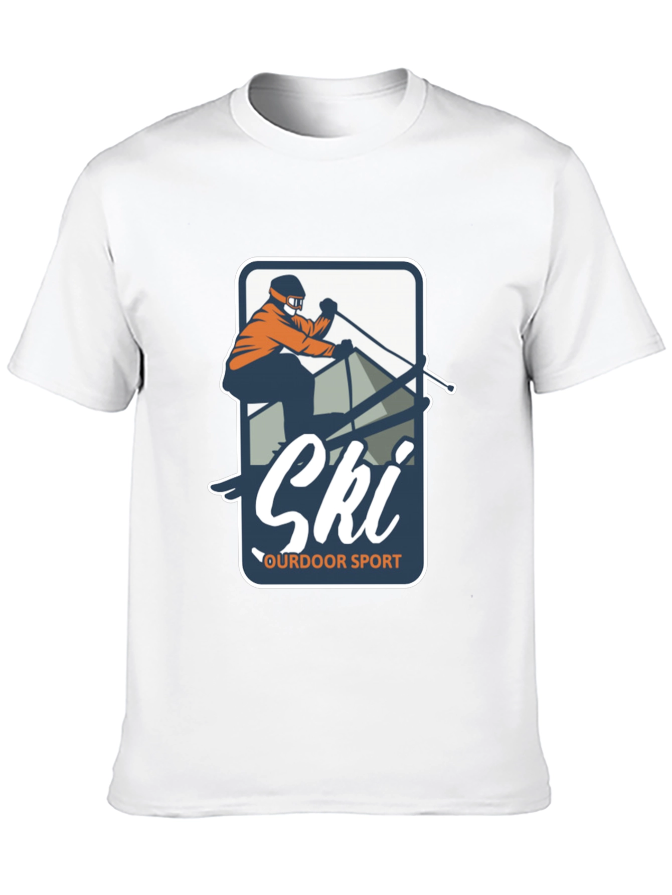 Mens Ski Outdoor Sport T-Shirt