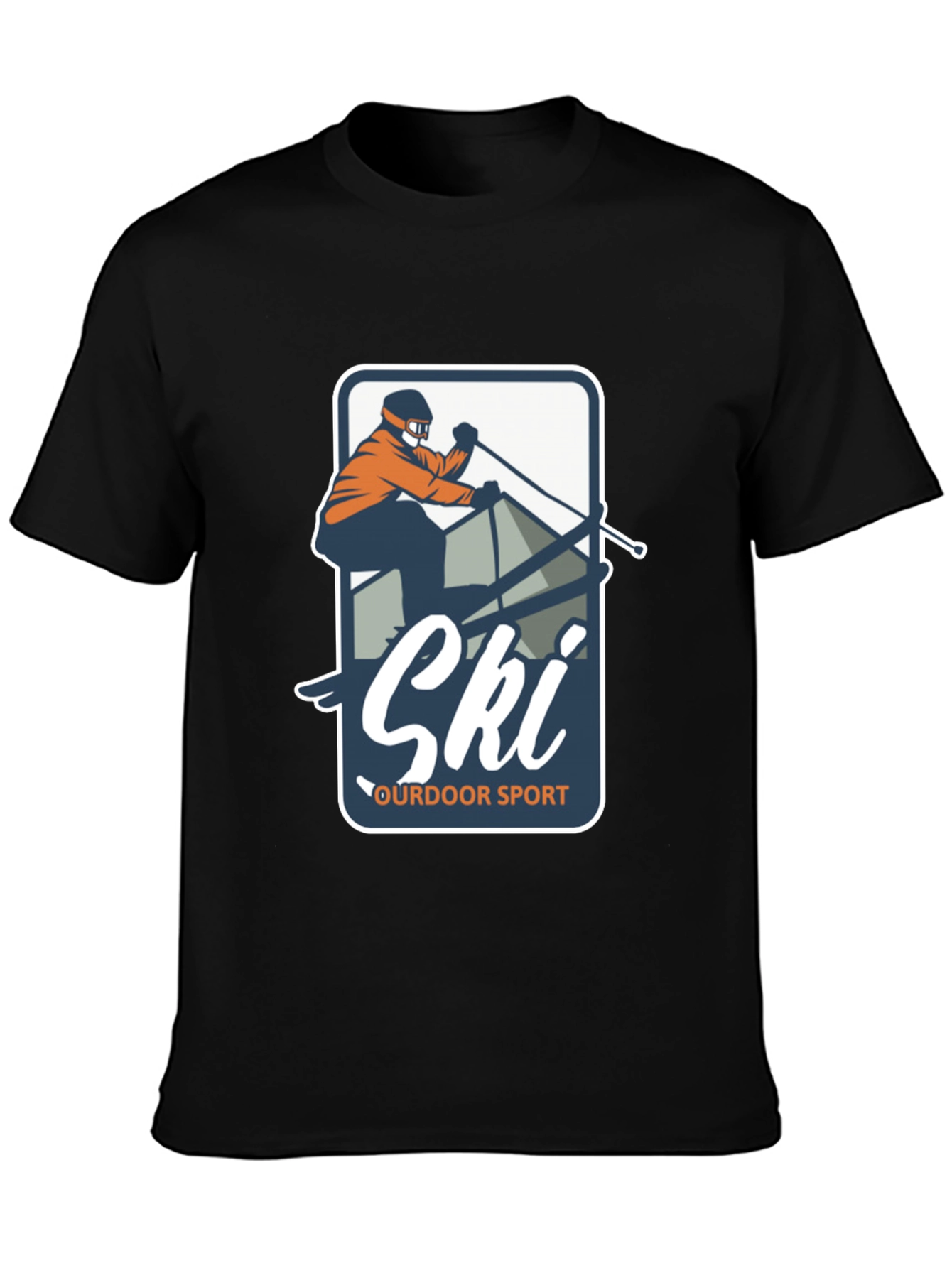 Mens Ski Outdoor Sport T-Shirt