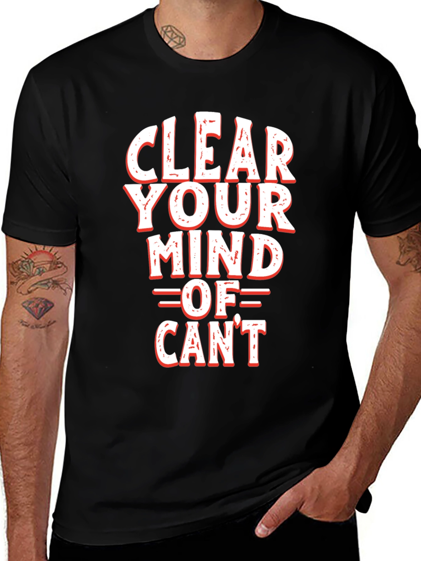 Clear Your Mind of Cant Graphic Tee - Black