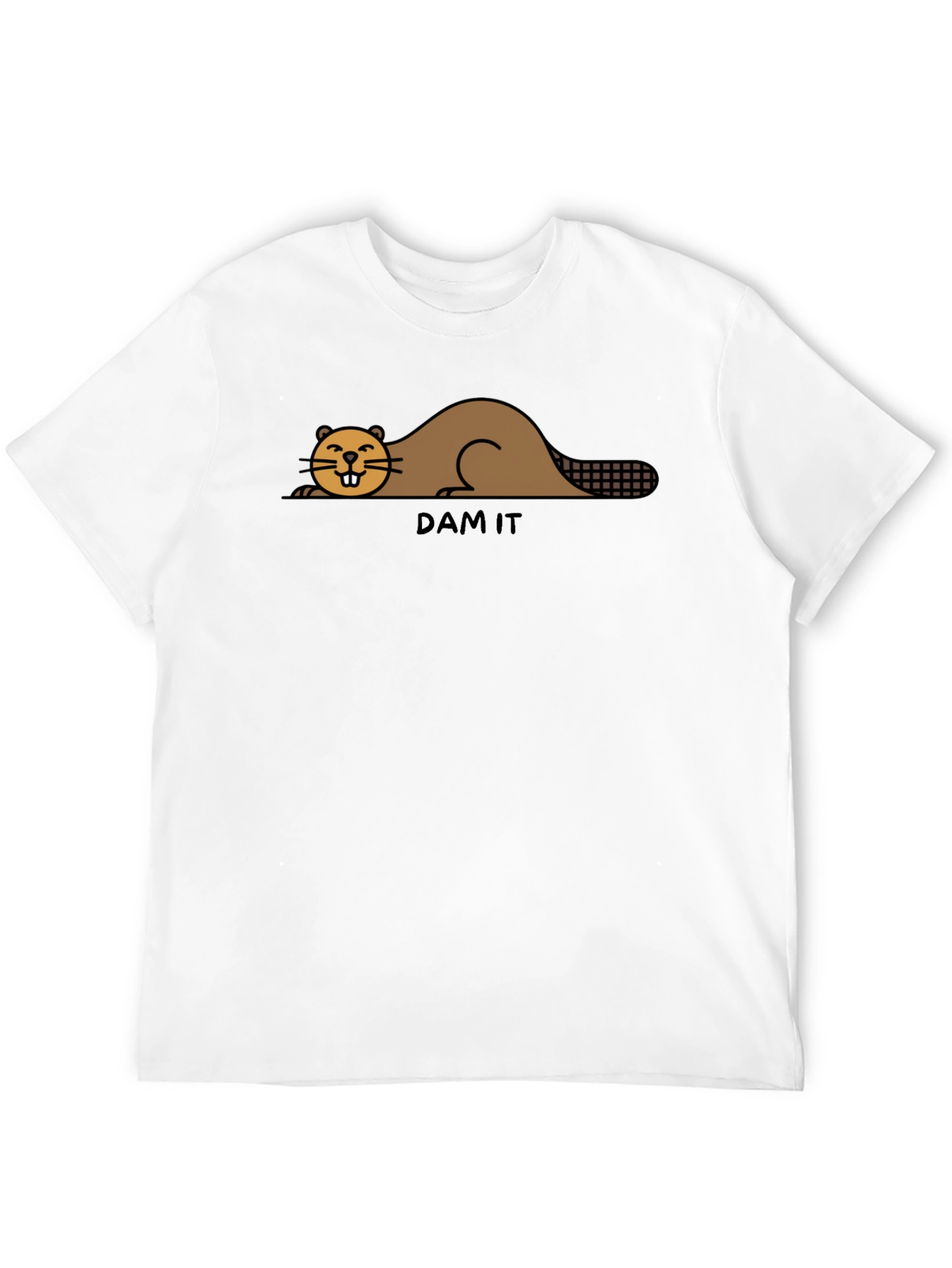 Funny Beaver Dam It Graphic T-Shirt