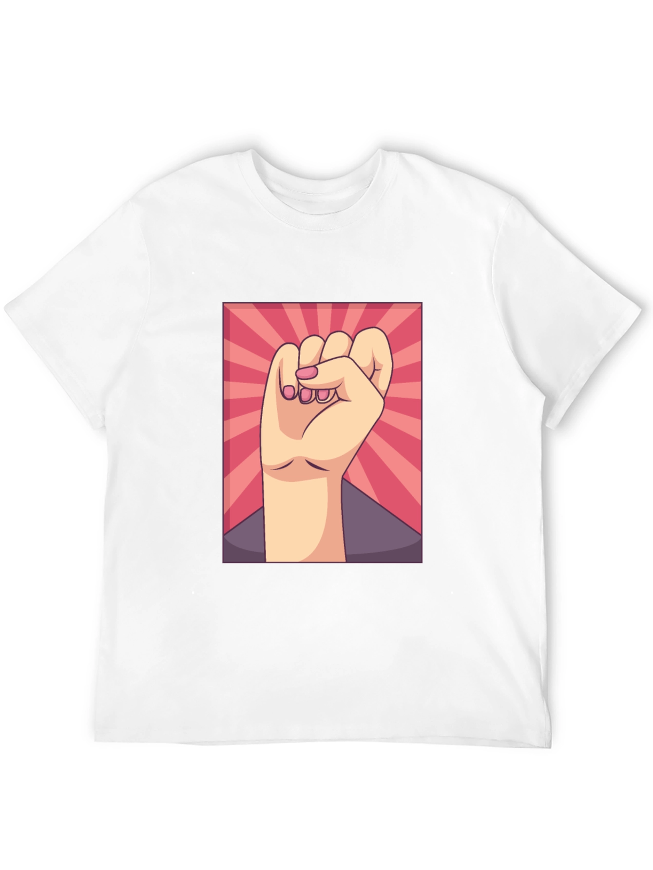 Empowered Fist Graphic Tee - Black Cotton Comfort