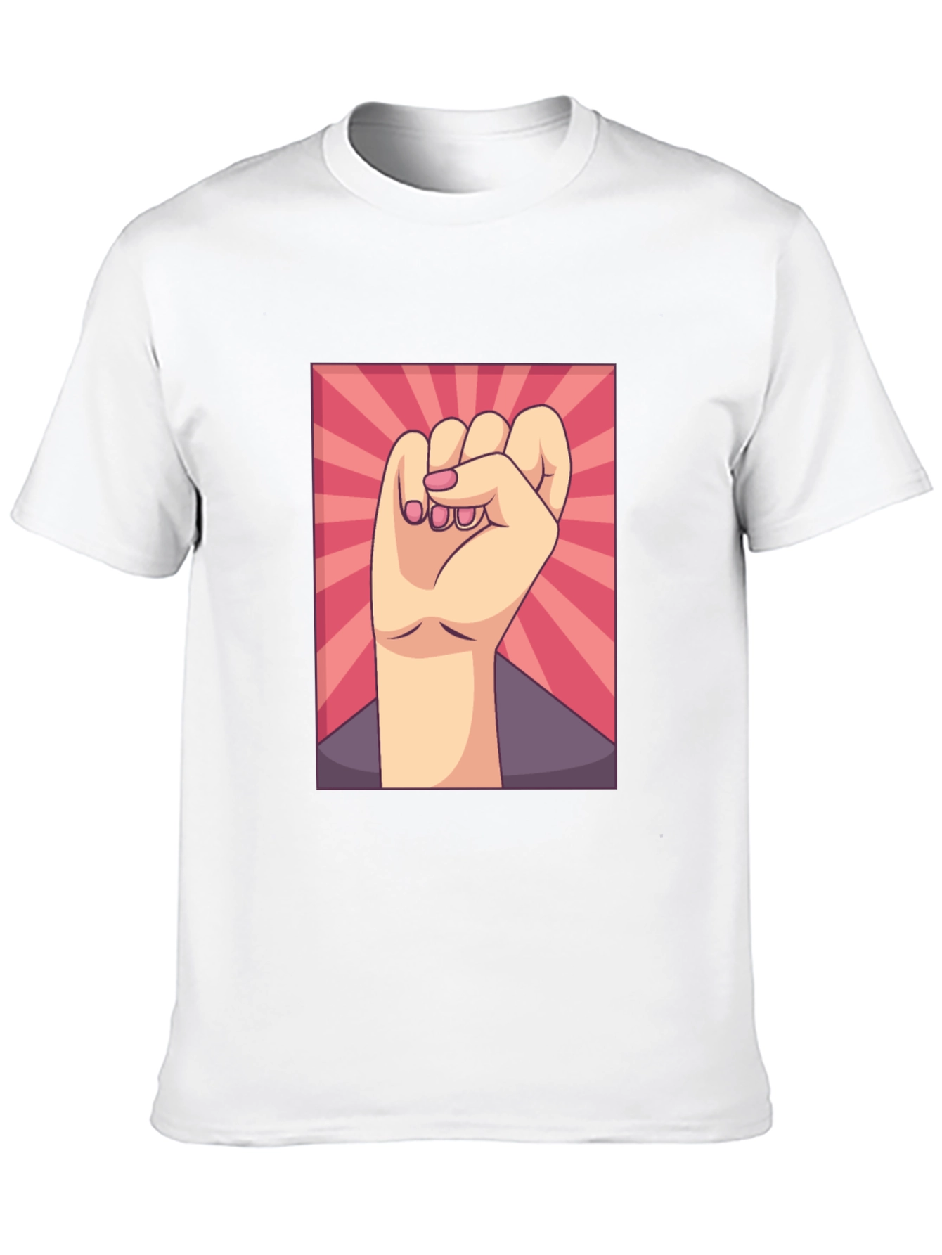 Empowered Fist Graphic Tee - Black Cotton Comfort