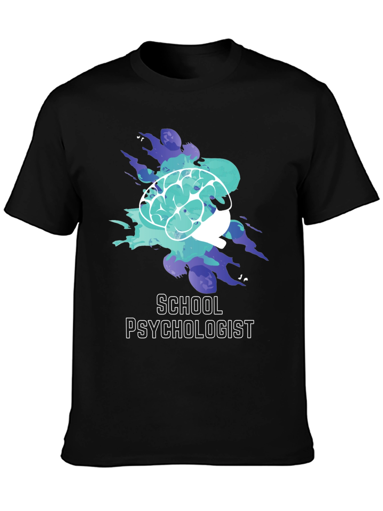 School Psychologist T-Shirt Brain Graphic Tee