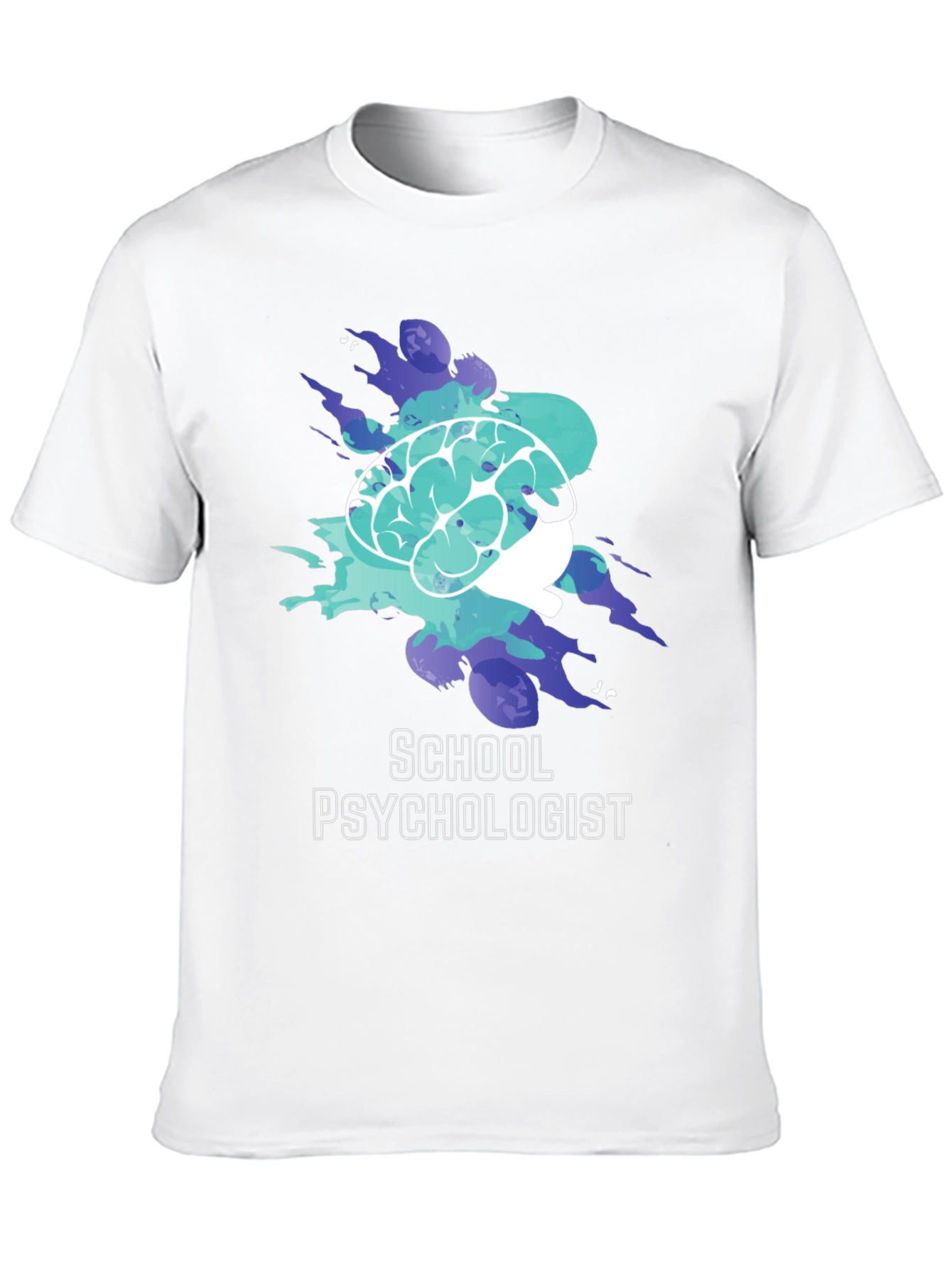 School Psychologist T-Shirt Brain Graphic Tee