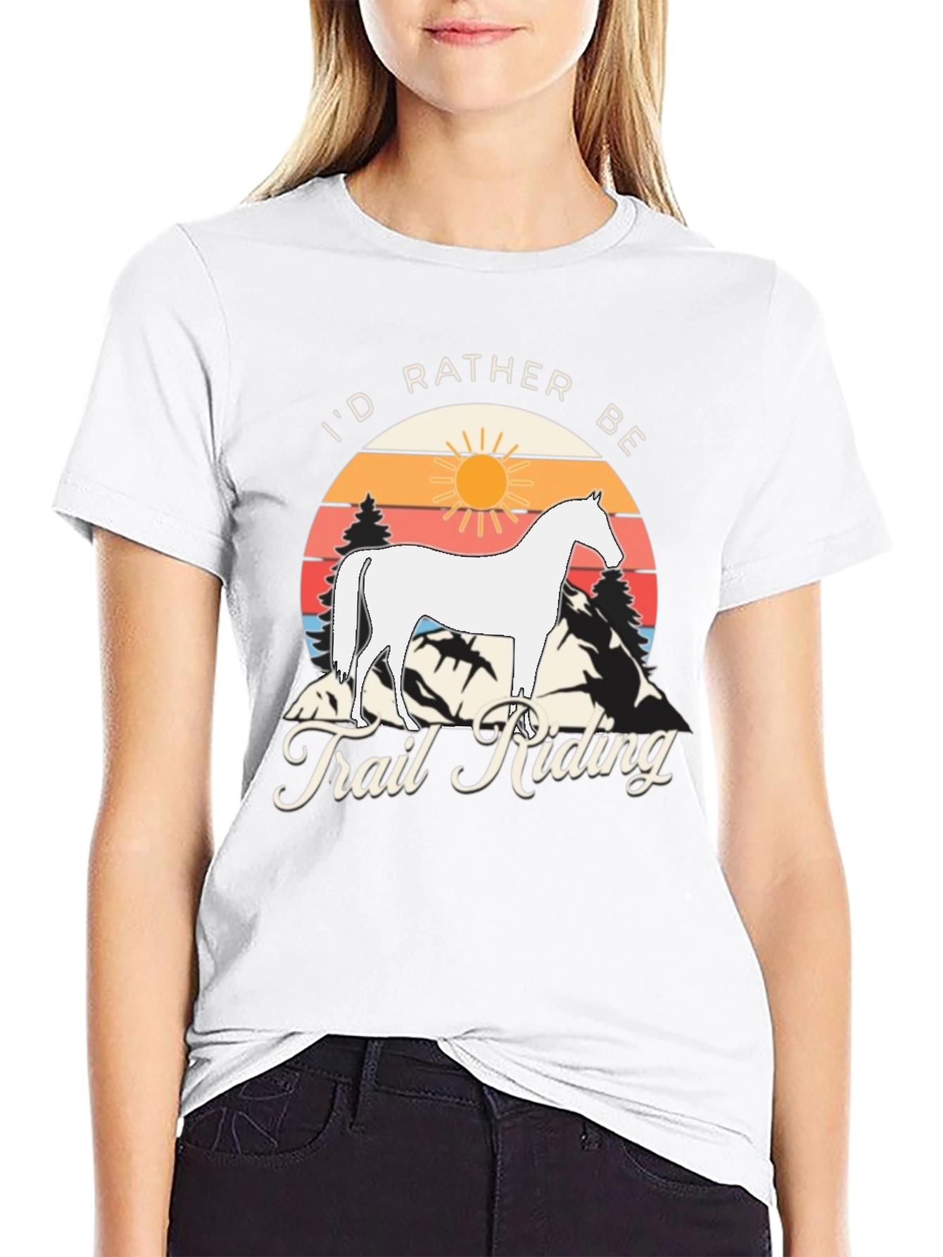 Id Rather Be Trail Riding T-Shirt