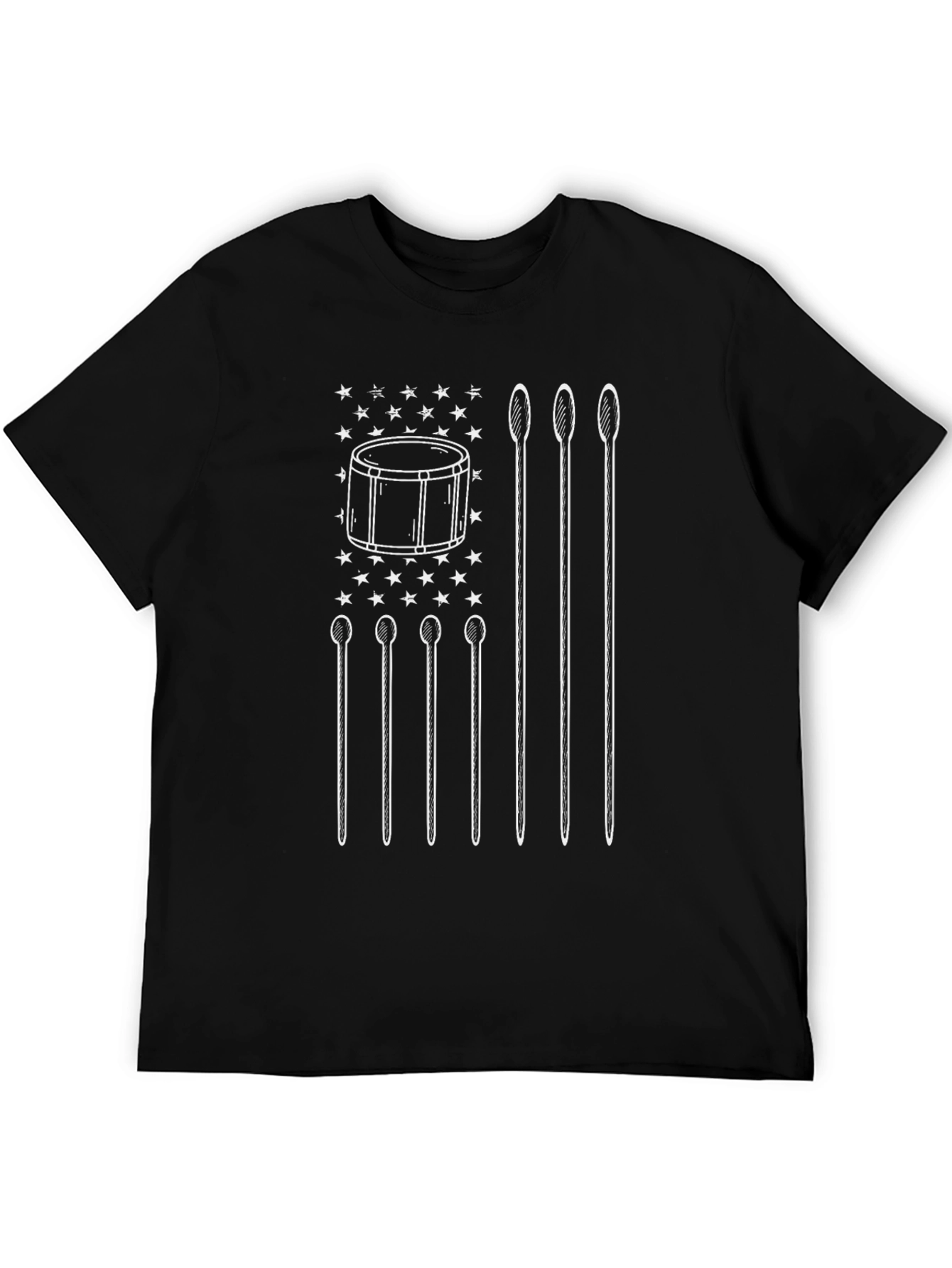 Drummer T-Shirt: American Flag Design