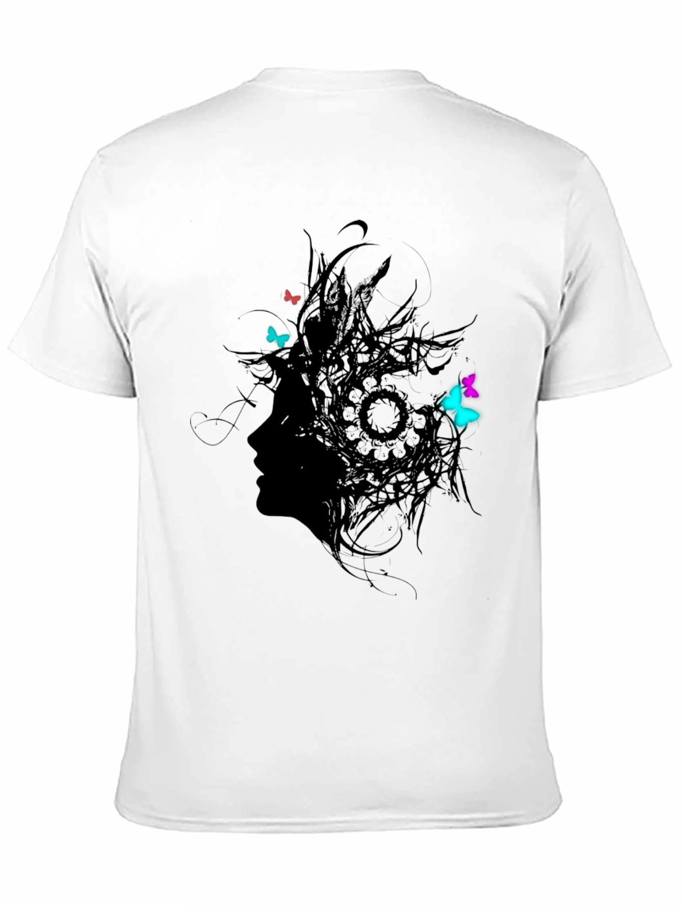 Silhouette Butterfly T-Shirt - Artistic Black Tee