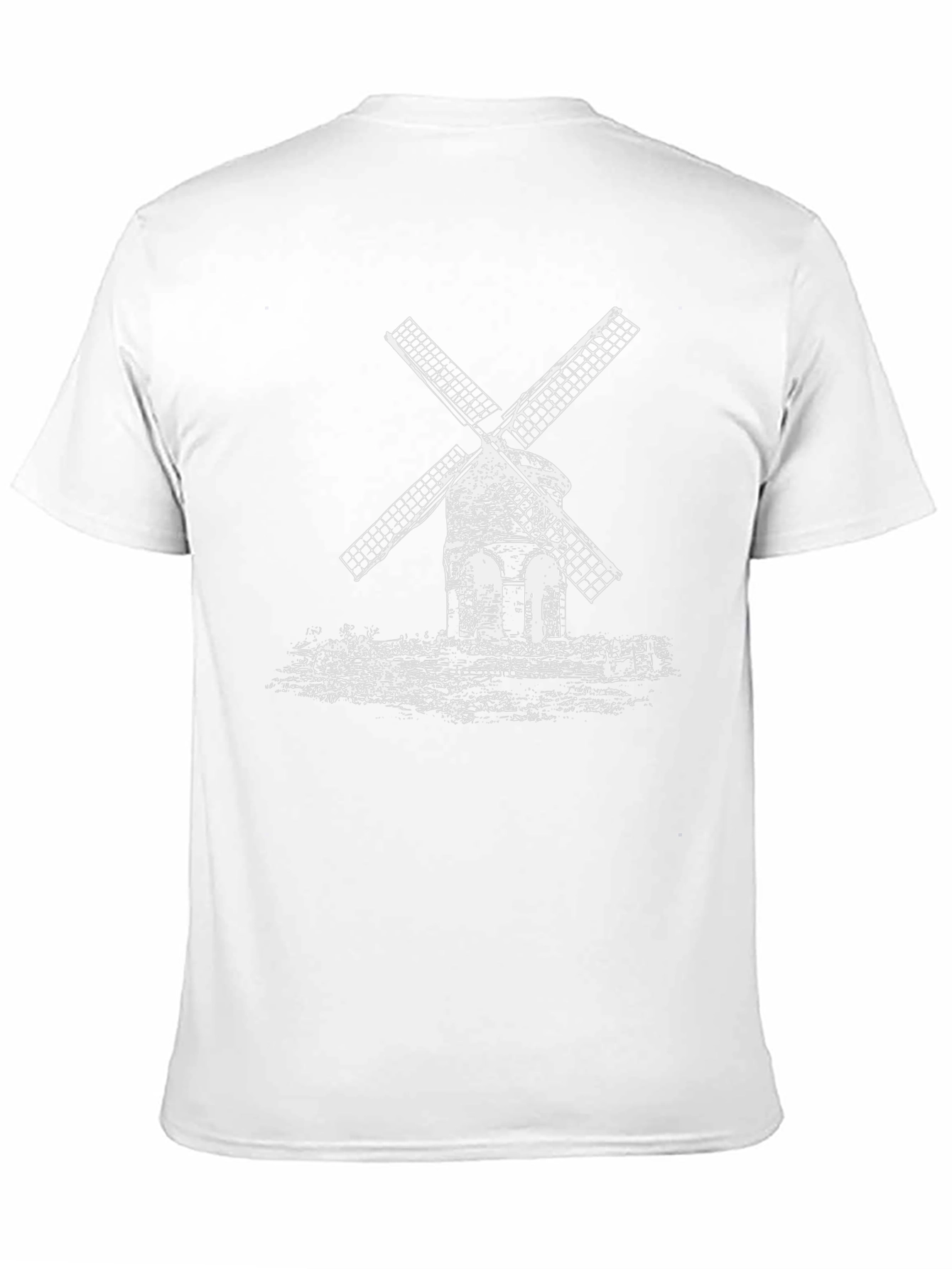 Windmill Graphic Tee - Black Cotton T-Shirt