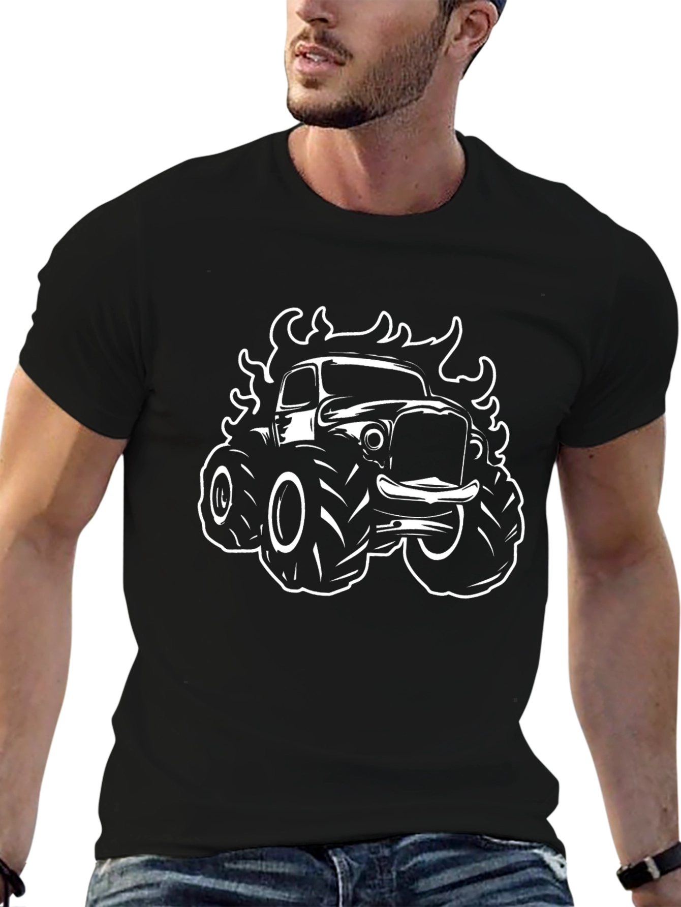 Monster Truck Tee - Black Graphic T-Shirt