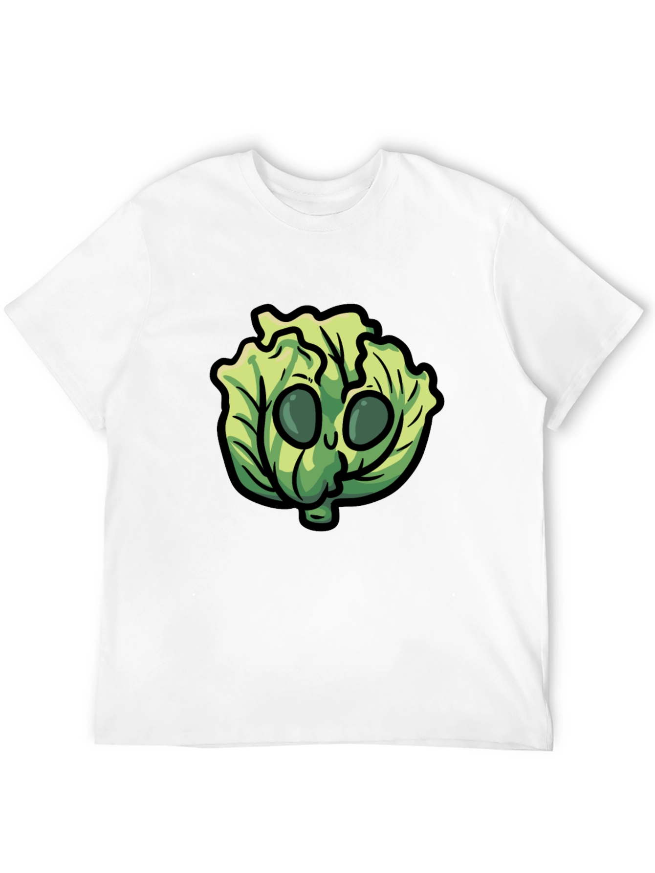 Lettuce Character Black T-Shirt