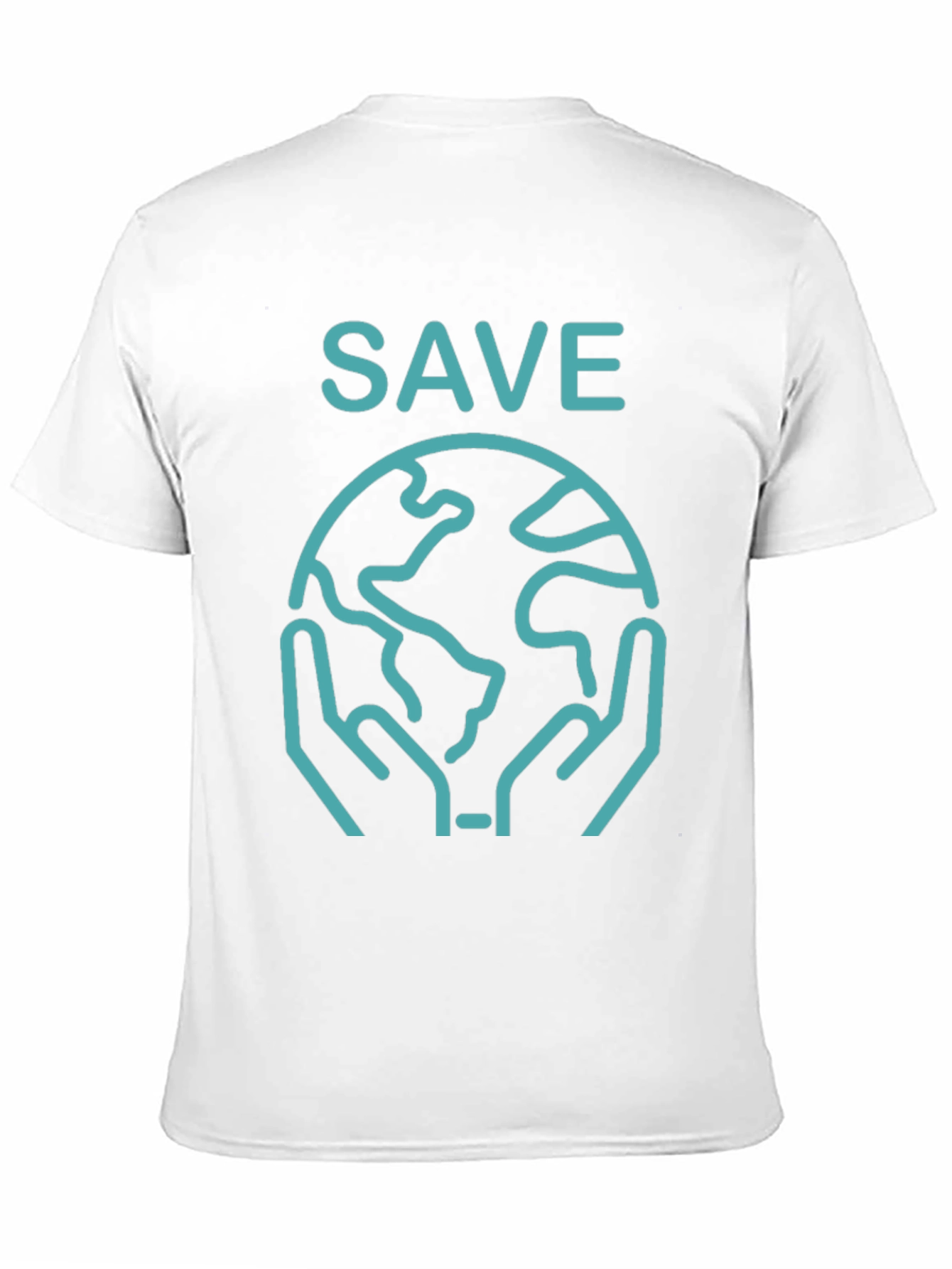 Save Earth Graphic Tee - Black Crew Neck T-Shirt