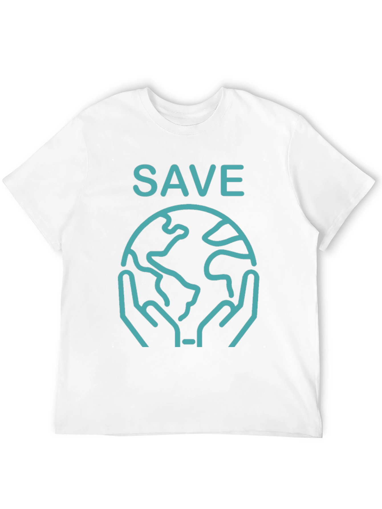Save Earth Graphic Tee - Black Crew Neck T-Shirt