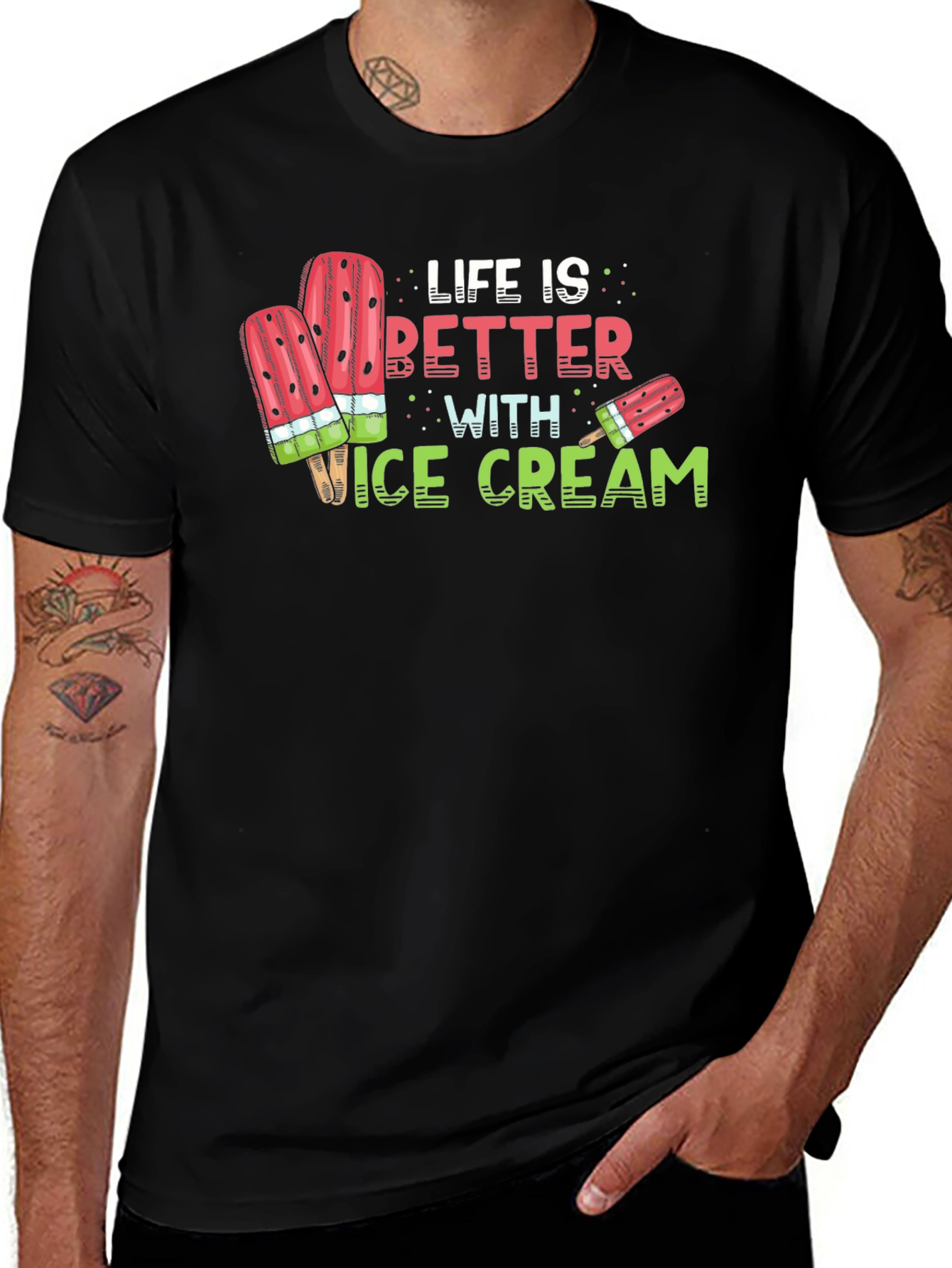 Life is Better with Ice Cream Graphic T-Shirt