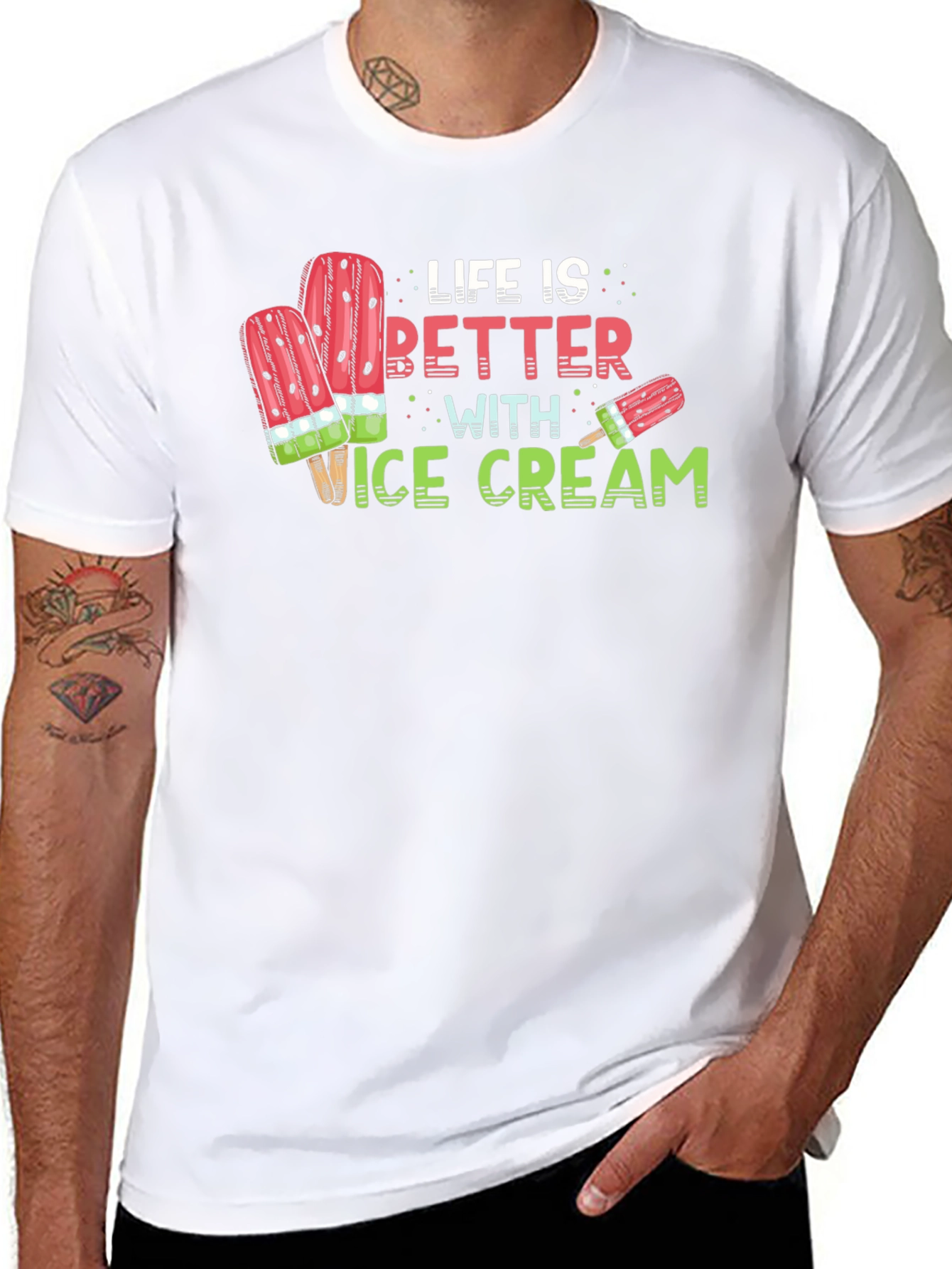 Life is Better with Ice Cream Graphic T-Shirt