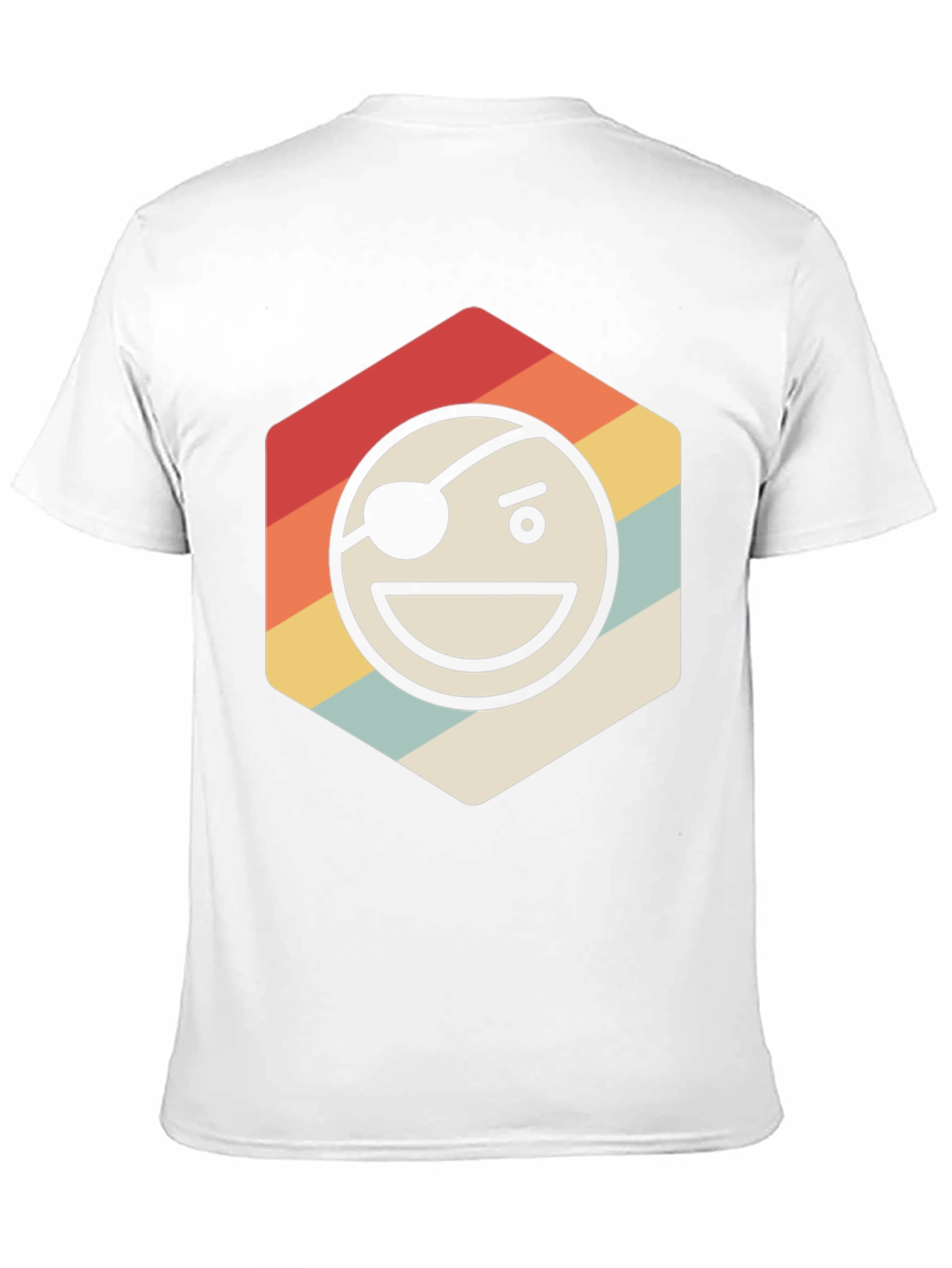 Pirate Emoji Retro Graphic T-Shirt - Black