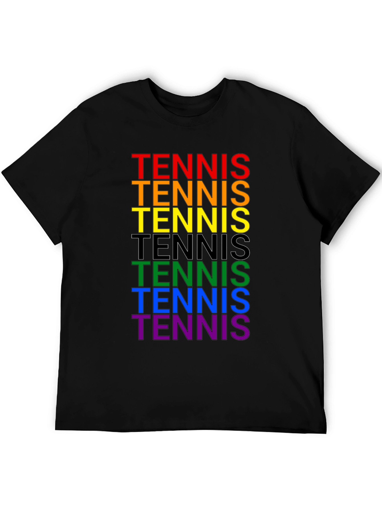 Rainbow Tennis Graphic T-Shirt - Prideful Style