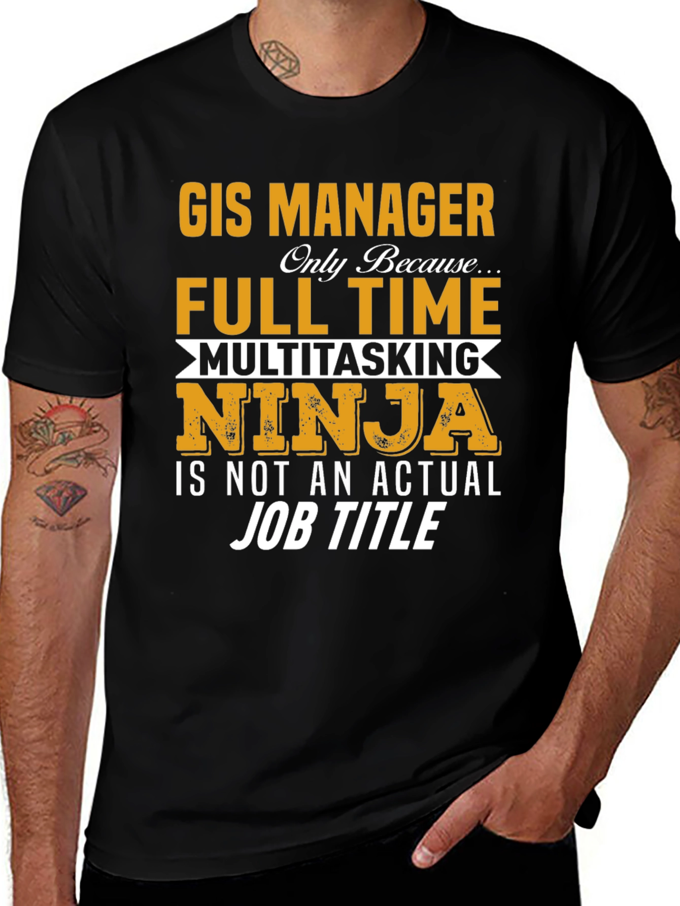 GIS Manager Multitasking Ninja T-Shirt