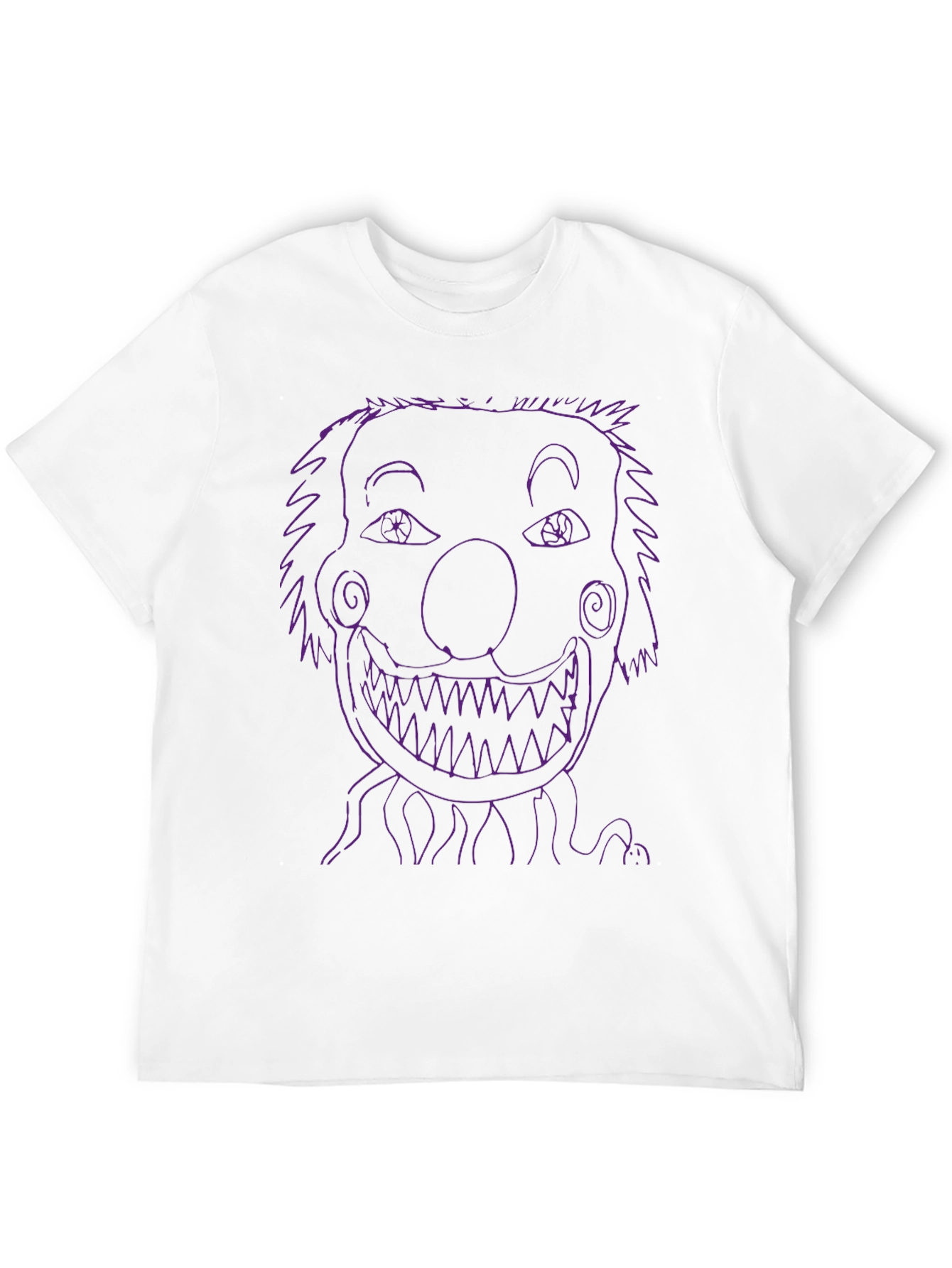Creepy Clown Face T-Shirt - Mens Black Graphic Tee