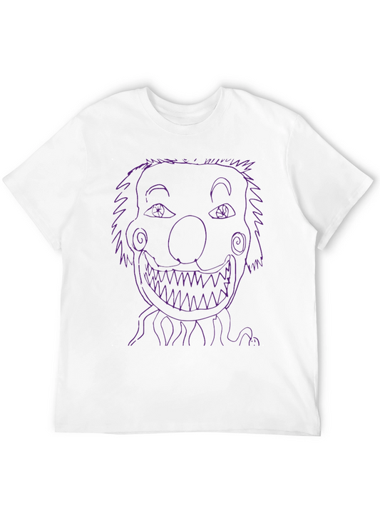 Creepy Clown Face T-Shirt - Mens Black Graphic Tee