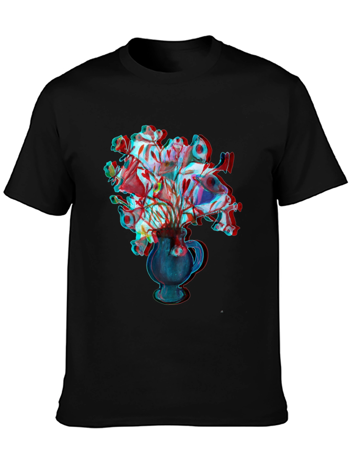 Vase Bouquet Black Graphic Tee