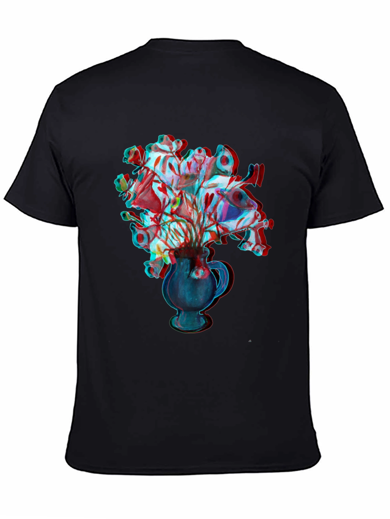 Vase Bouquet Black Graphic Tee